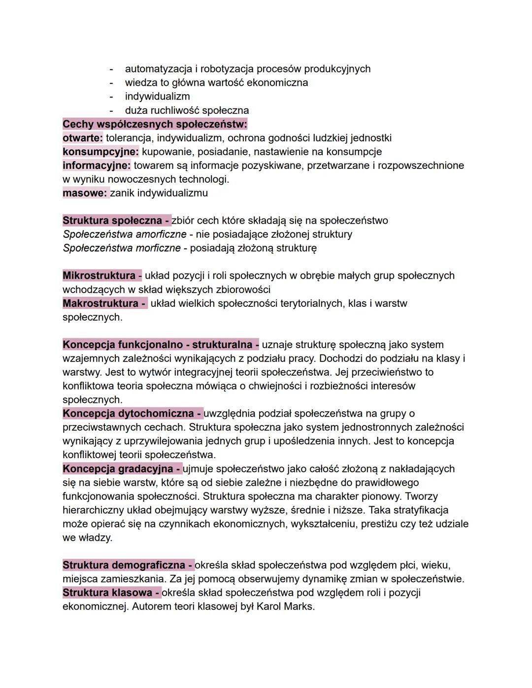 II. KULTUROWA RÓŻNORODNOŚĆ SPOŁECZEŃSTWA: 1/ Rodzaje społeczeństw,
Kultura, 3/Zróżnicowanie kulturowe, 4/ Kultura masowa, 5/ Religia jako zj