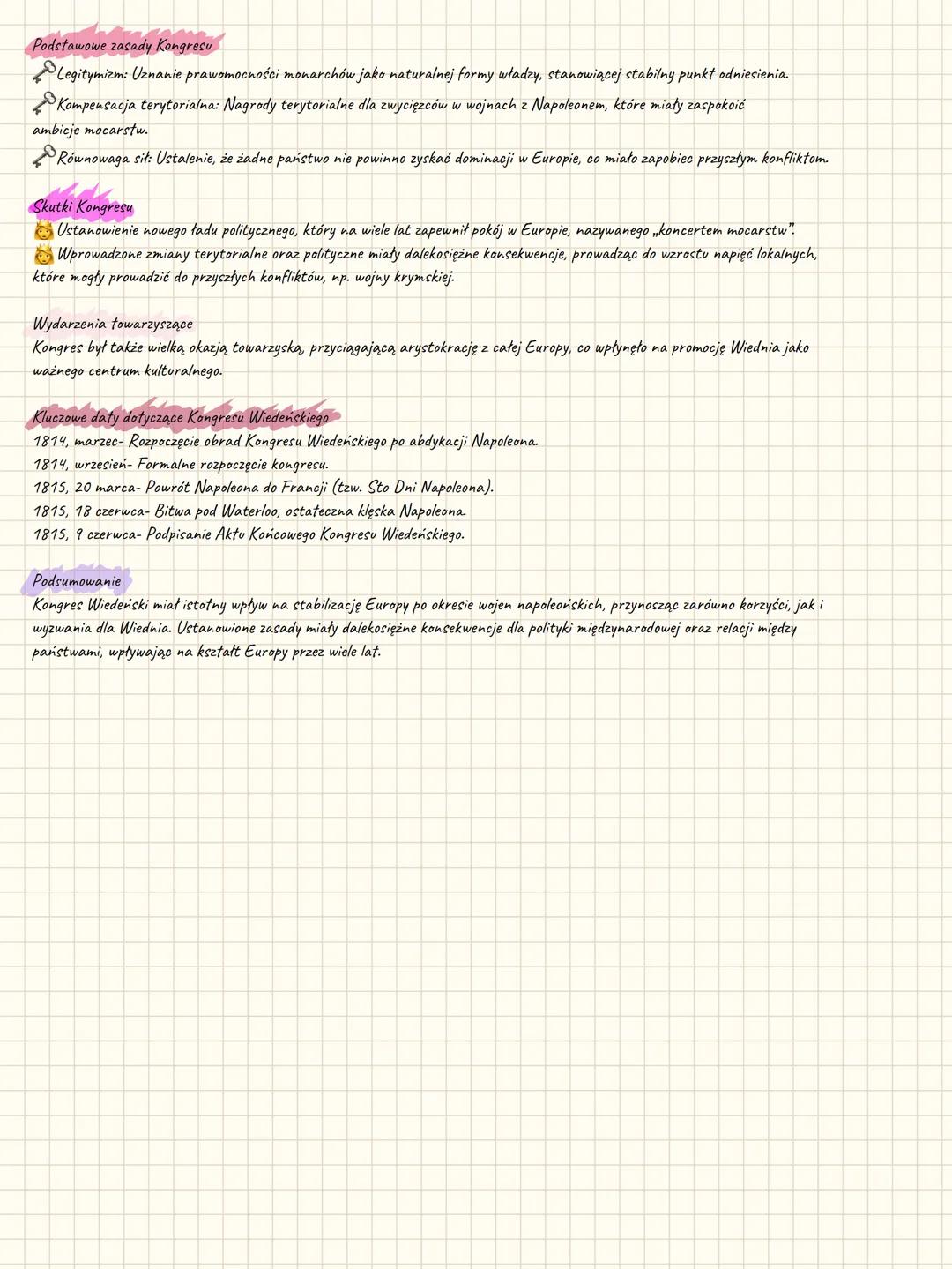 Kongres Wiedeński
Kongres wiedeński to spotkanie ważnych europejskich liderów, które odbyło się w Wiedniu w latach 1814-1815.
Zorganizowano