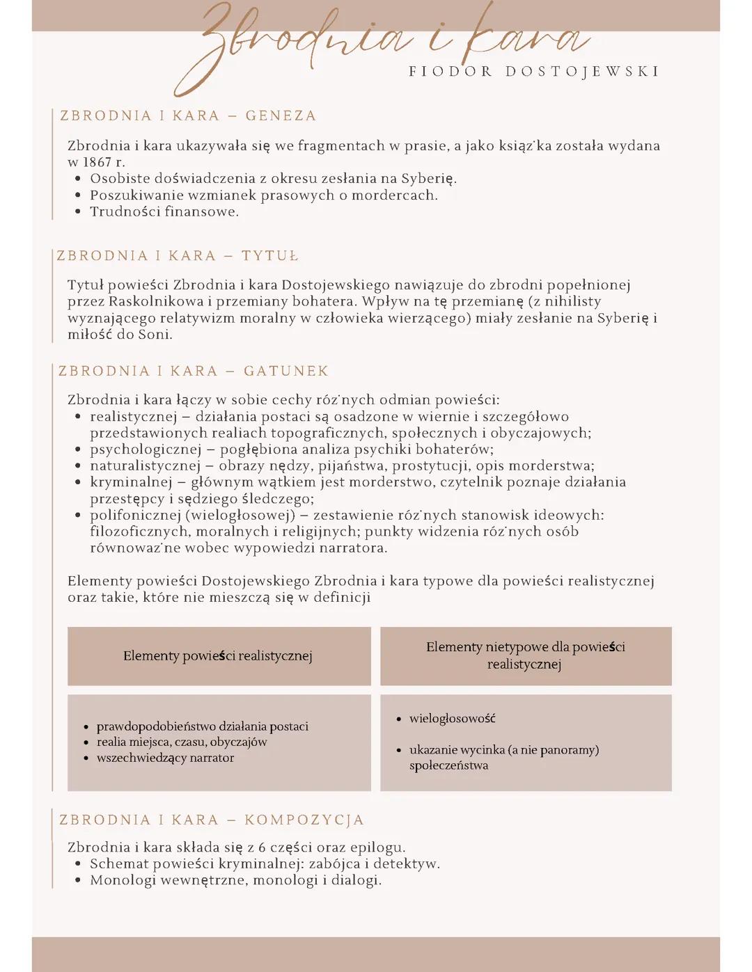 ZBRODNIA I KARA Fiodor Dostojewski