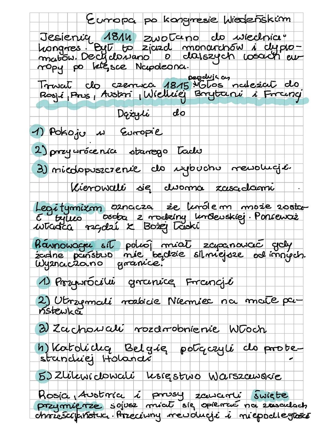 Europa po kongresie wiedeńskim