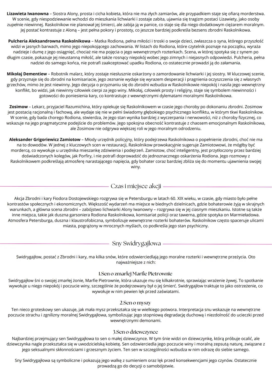 „Zbrodnia i Kara"
Losy Rodiona Raskolnikowa
Dzieje Rodiona Raskolnikowa, bohatera powieści Fiodora Dostojewskiego „Zbrodnia i kara" zamykają
