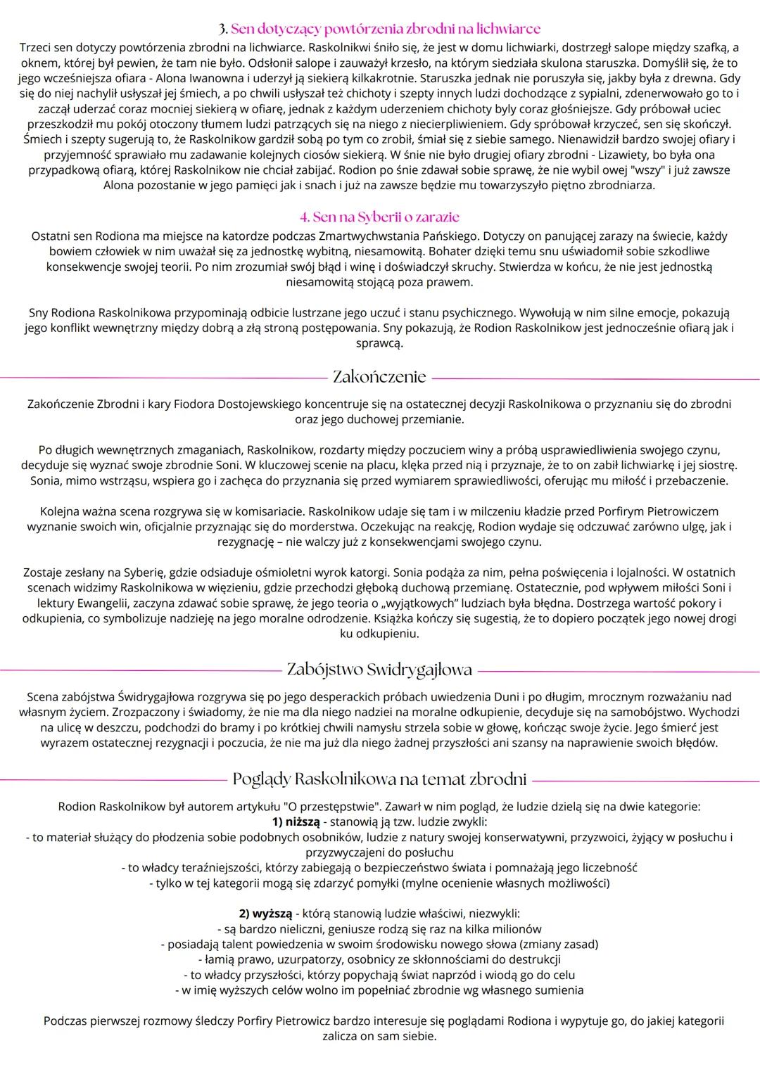 „Zbrodnia i Kara"
Losy Rodiona Raskolnikowa
Dzieje Rodiona Raskolnikowa, bohatera powieści Fiodora Dostojewskiego „Zbrodnia i kara" zamykają