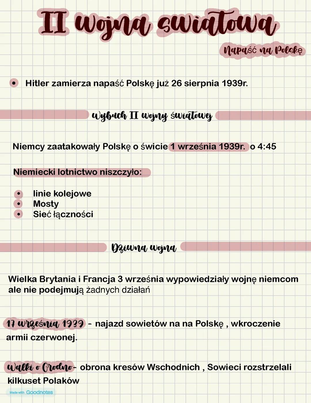 Napasc na polske 2 wojna swiatowa