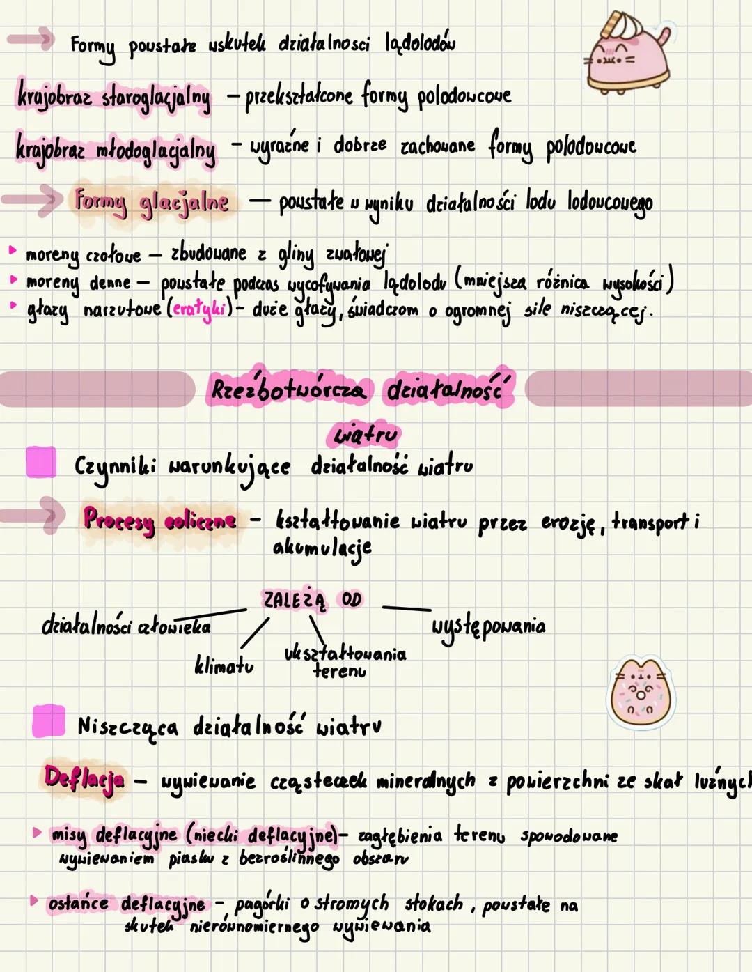 Wietrzenie skał
✓ procesy wewnętrzne - (endogeniczne), i zewnętrzne (egzogenicene)!
Procesy zewnętrzne kształtujące powierzchnie to:
Erozja