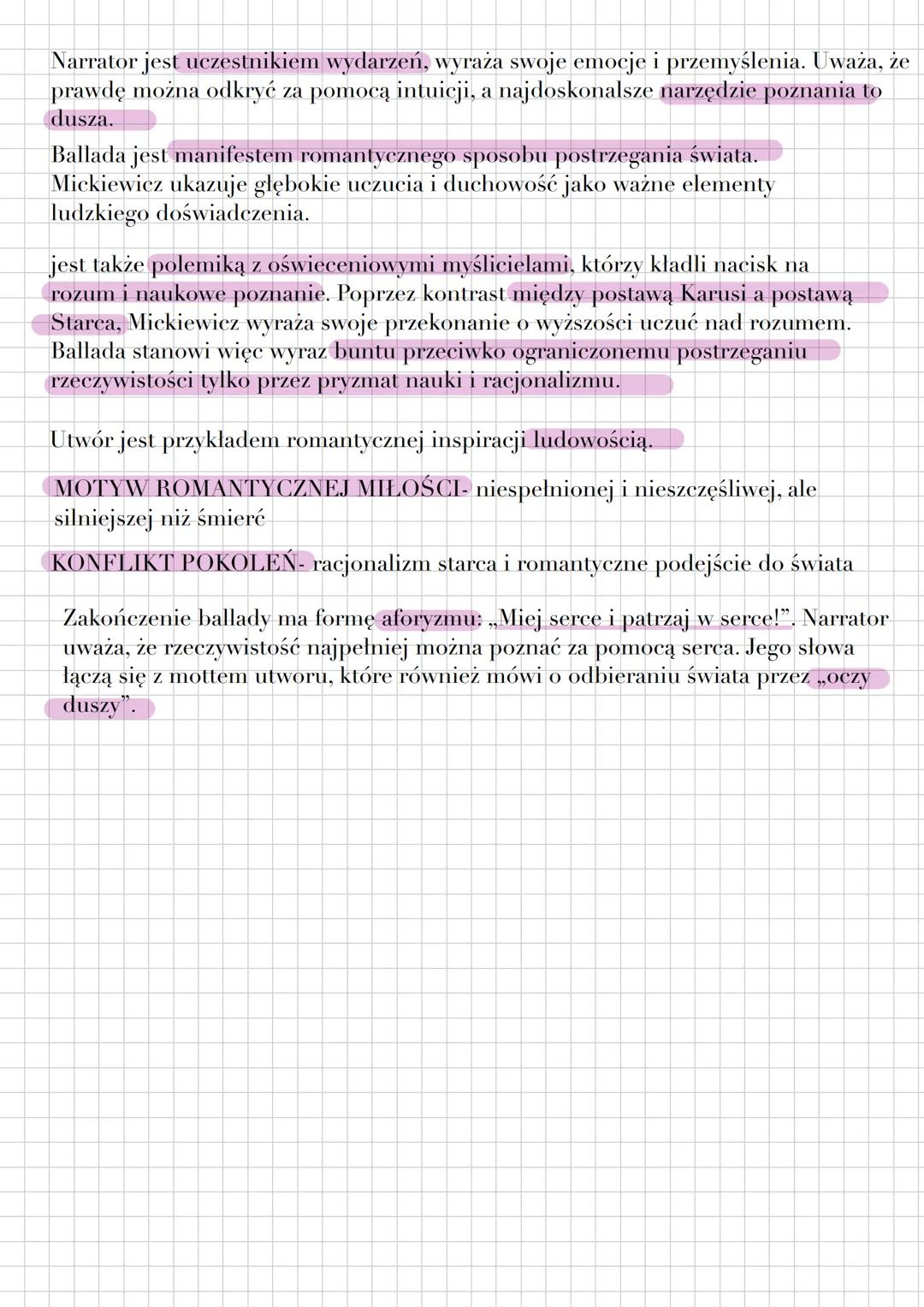 # romantyczność
A. Miestenicz
bohaterowie:
KARUSIA- kobieta, samotna po śmierci ukochanego, być może szalona.
LUD - prosty lud, wierzy K