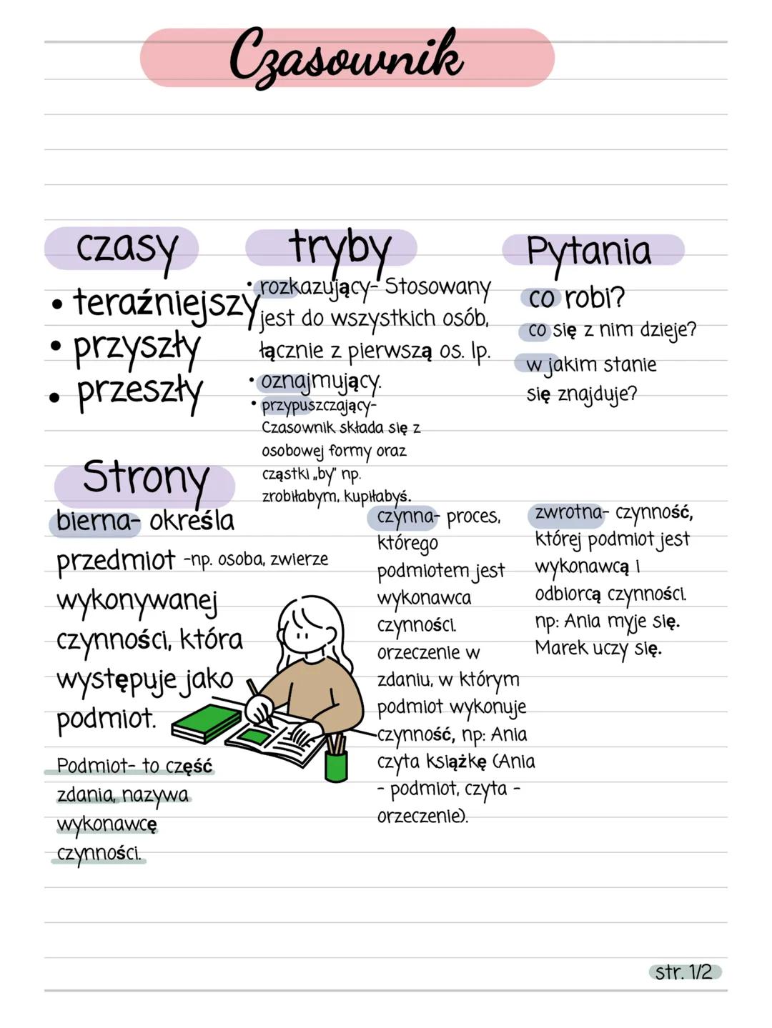 czasy
•
•
Czasownik
tryby
•rozkazujący-Stosowany
teraźniejszy jest do wszystkich osób,
przyszły łącznie z pierwszą os. Ip.
●
przeszły
.
•
•