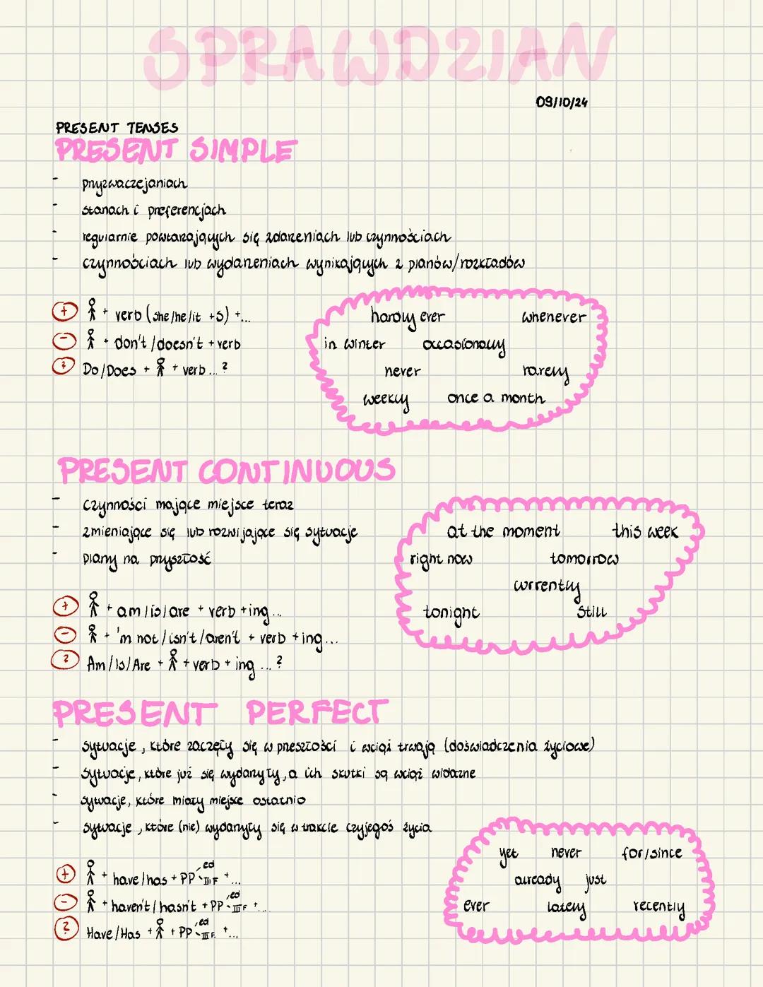 Past i present tenses