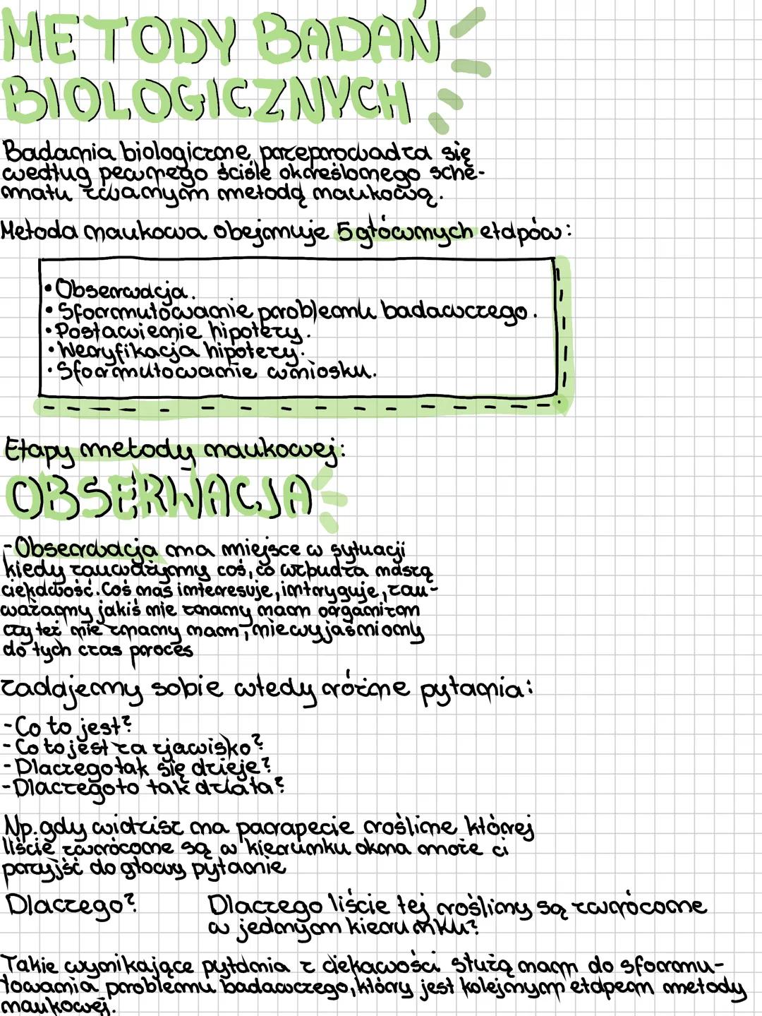 METODY BADAŃ
BIOLOGICZNYCH
Badamia biologiczone paceporodadza się
wedtug pewnego ściśle określonego sche-
matu ewamyam metodą maukową.
Metod