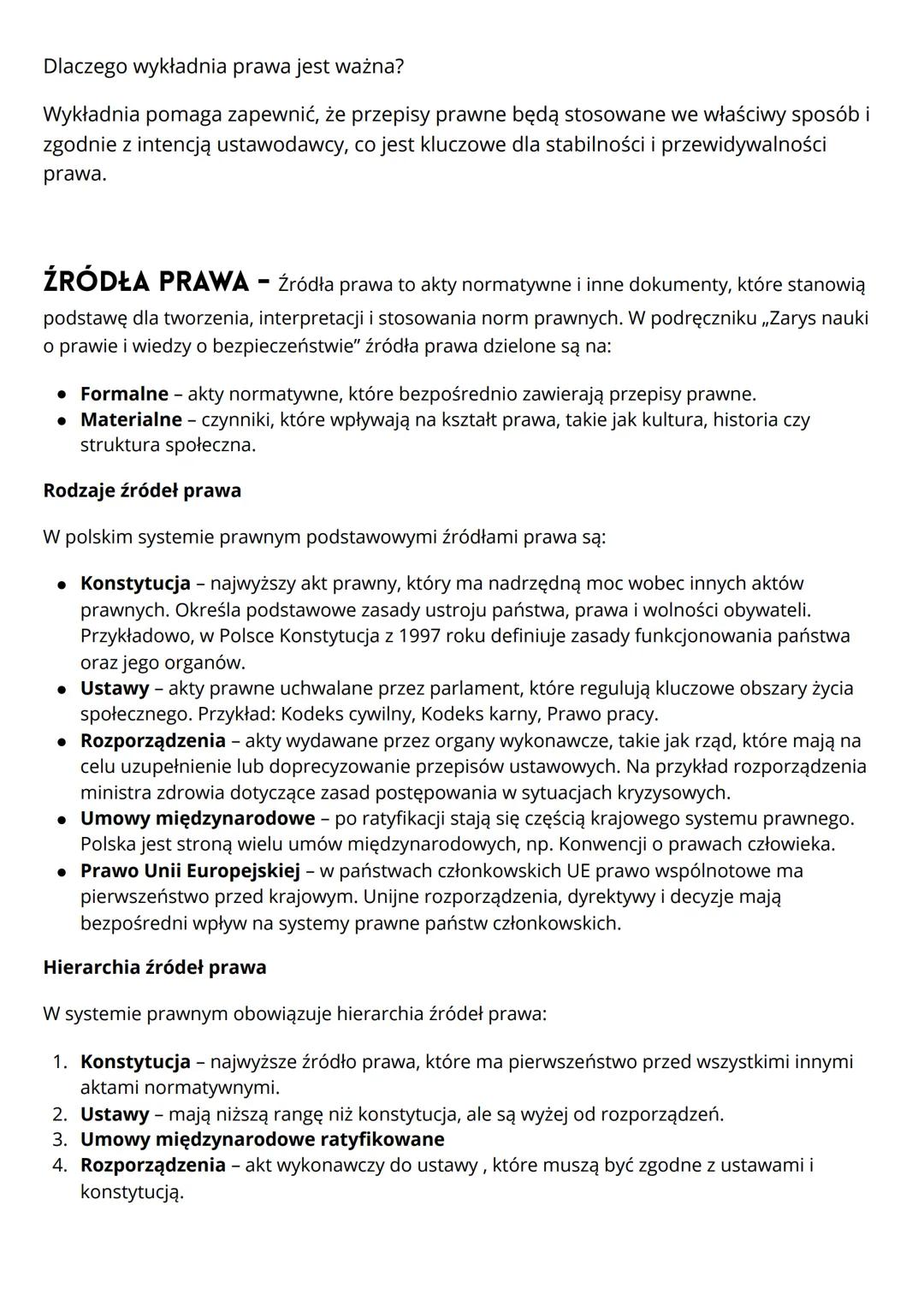 # NORMA PRAWNA - to reguła postępowania wyrażona przez przepisy prawne, która
reguluje zachowanie jednostek w społeczeństwie. Stanowi podsta