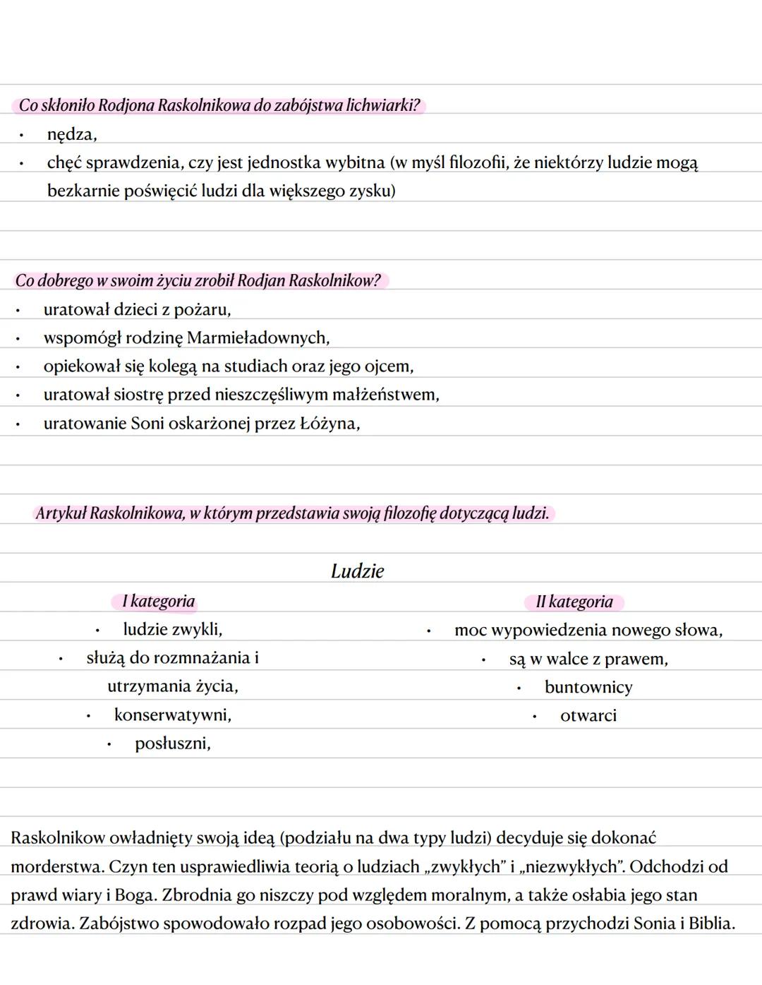 „Zbrodnia i kara” Fiodora Dostojewskiego
Credo nihilisty
Wnikliwe studium psychologiczne
młodego człowieka- Rodiona
Raskolnikowa
Portret ros