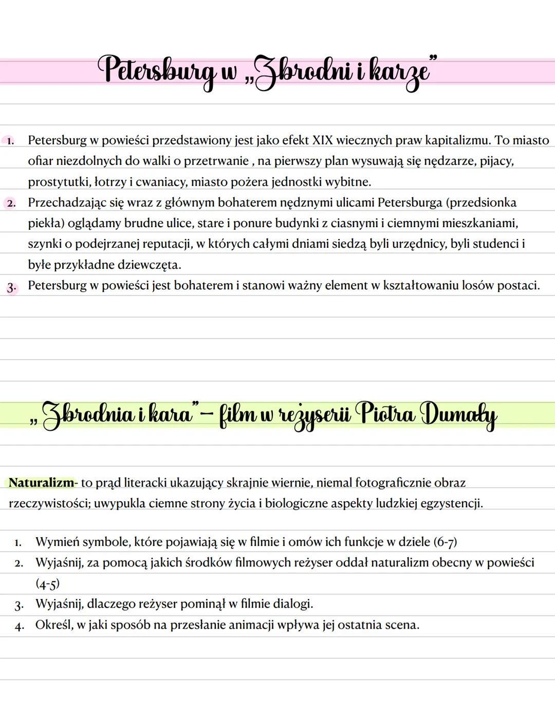 „Zbrodnia i kara” Fiodora Dostojewskiego
Credo nihilisty
Wnikliwe studium psychologiczne
młodego człowieka- Rodiona
Raskolnikowa
Portret ros