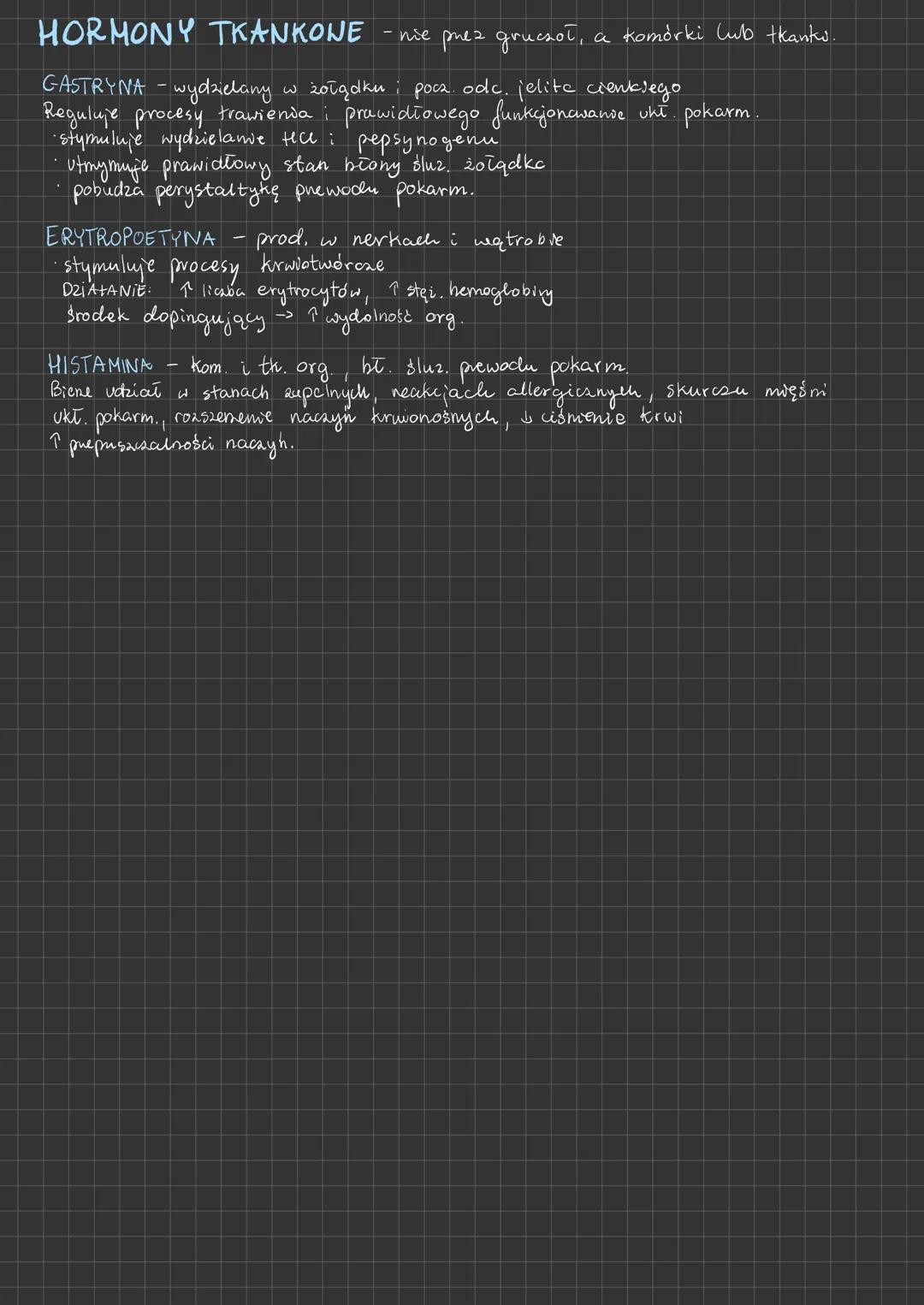 hormony steroidowe - powstają a cholesterom (testosteron, kortyzol, estrogeny)
Croptłuszczach)
hormony nesteroidowe białkowe, pochodne amino