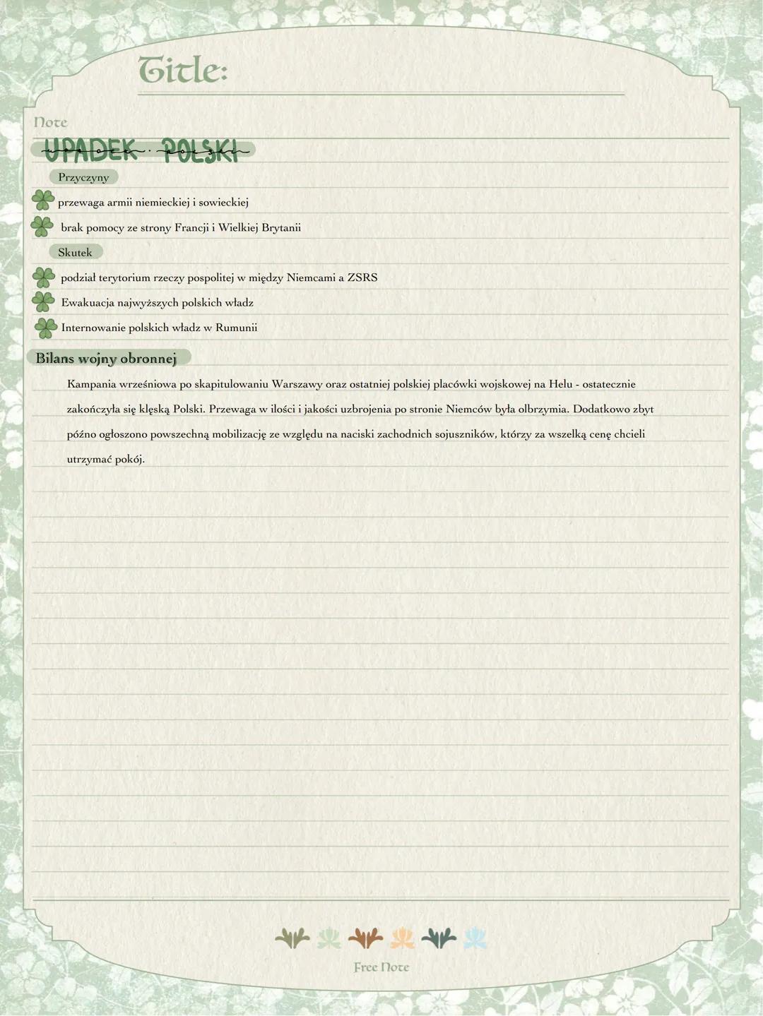 Historia
Title: Napaść na Polskę
Note
Hitler zawierzał zaatakować Polskę już 26 sierpnia 1939 r. jednak zmienią ten rozkaz gdy się okazało ż