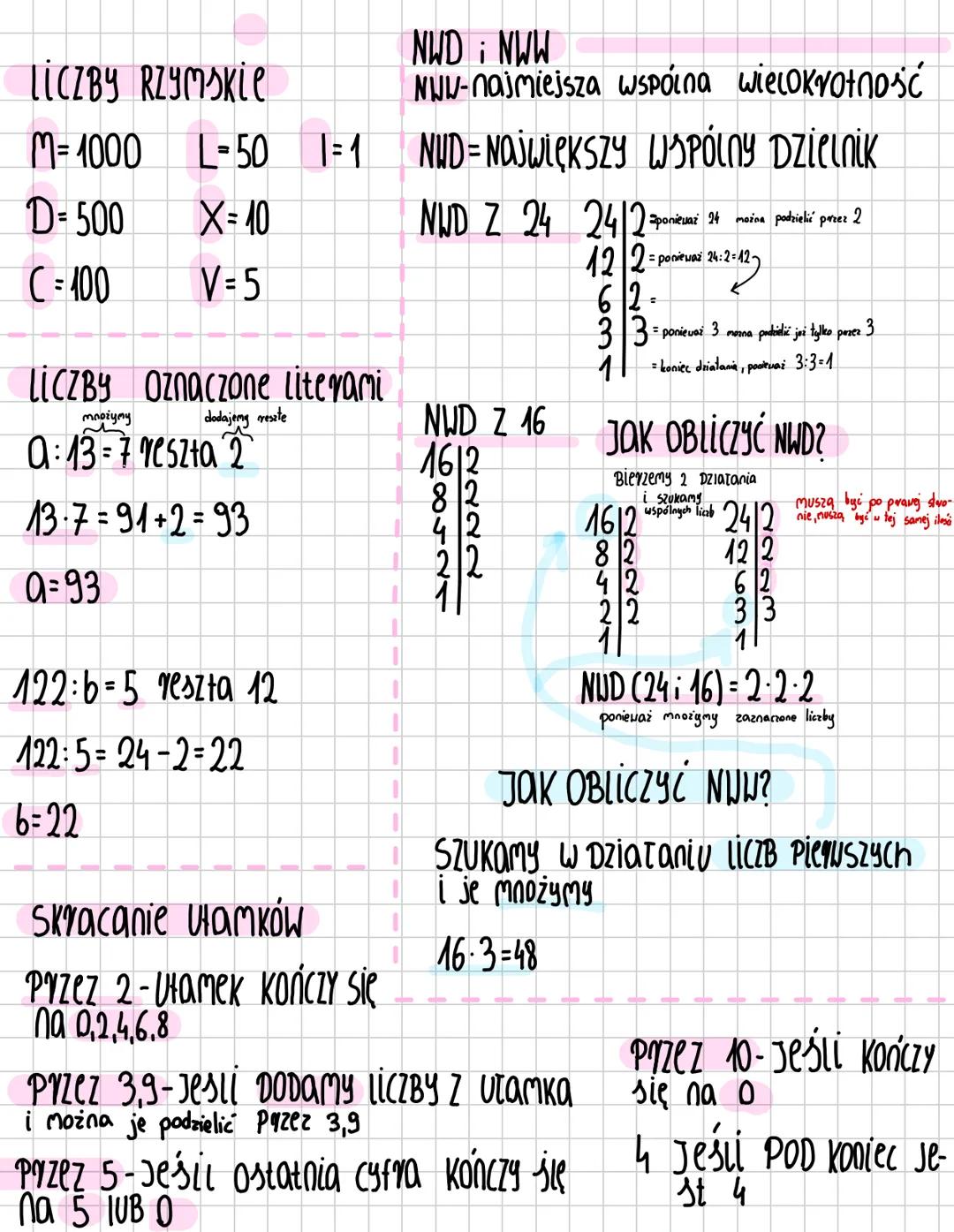 LICZBY RZYMSKie
M=1000 L=50 1=1
D-500 X=10
C=100 V=5
LICZBy Oznaczone literami
mnożymy
dodajemy reszte
0:13-7 reszta 2
13-7=91+2=93
0=93
122
