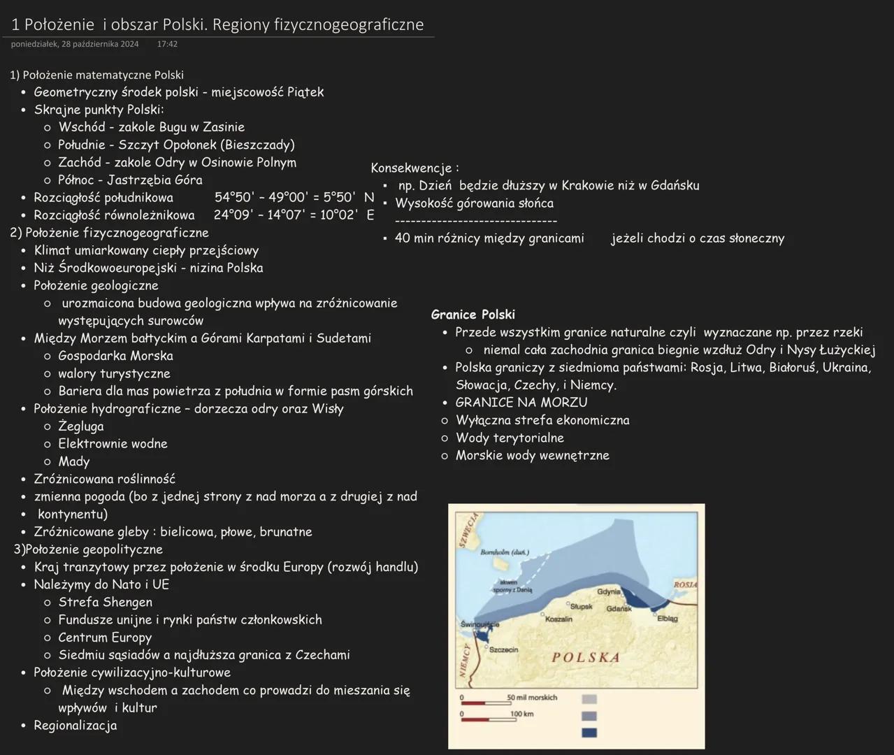 1 Położenie i obszar Polski. Regiony fizycznogeograficzne
poniedziałek, 28 października 2024 17:42
1) Położenie matematyczne Polski
Geometry