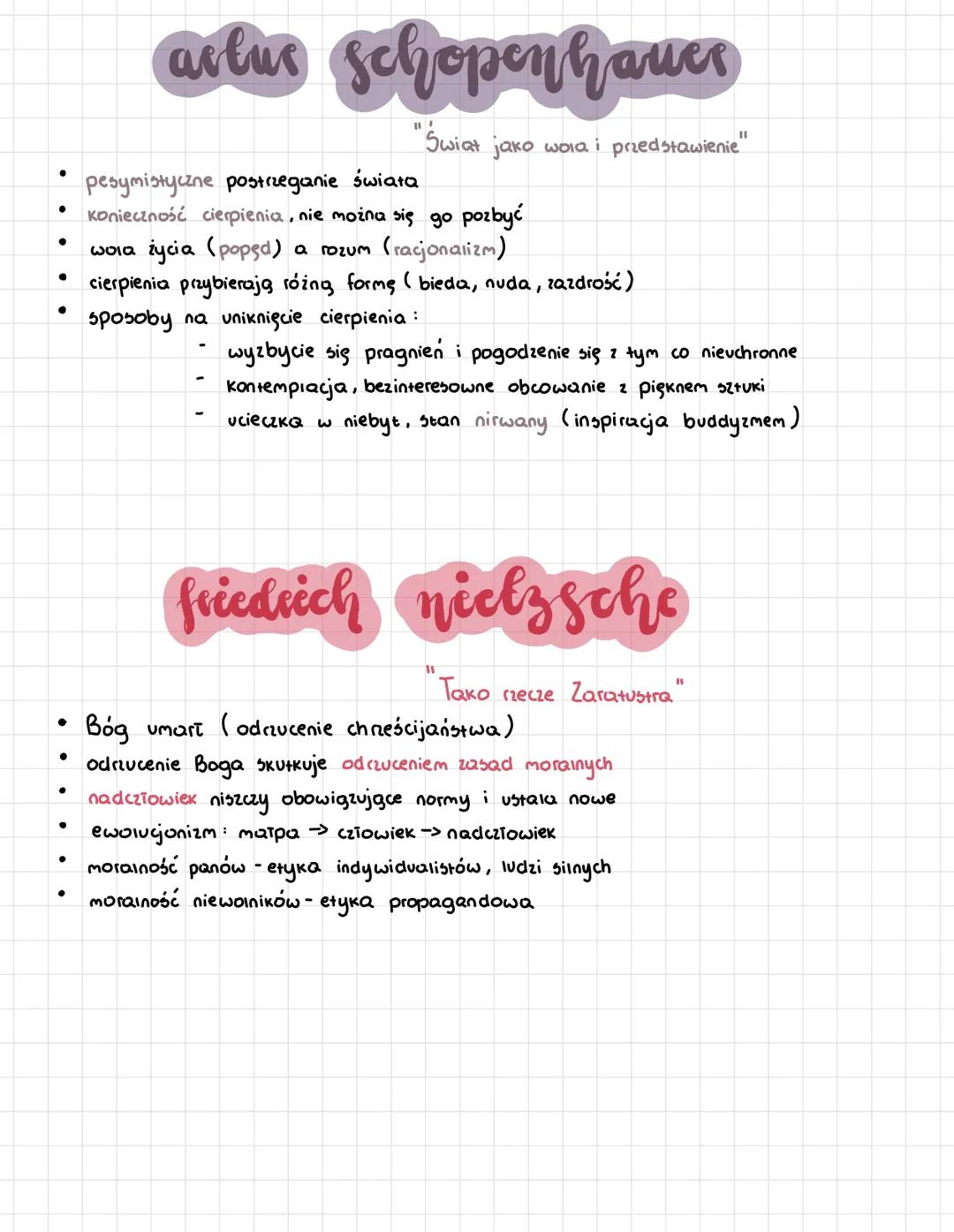 # arlus Schopenhauer
"Swiat jako wola i przedstawienie"
- pesymistyczne postrzeganie świata
- Konieczność cierpienia, nie można się go poz