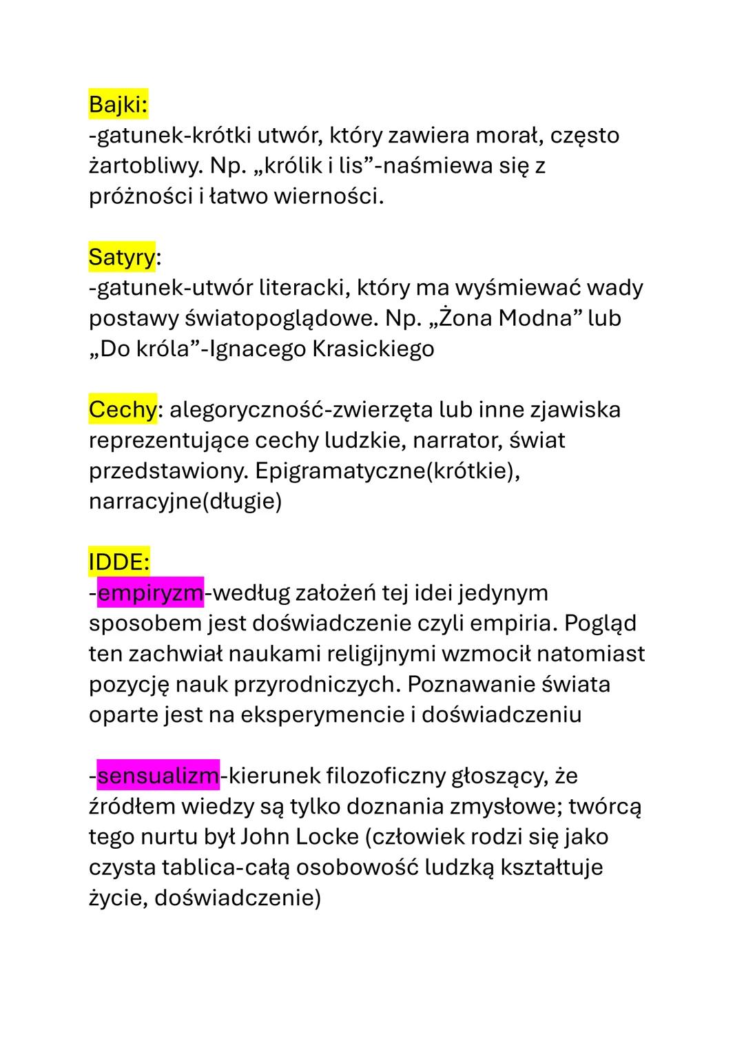 # OŚWIECENIE (XVII- XVIII w.)
Łacińskie określenie lumen naturale, tradycyjnie
pojmowane jako rozum, na język polski tłumaczy się
jako świa