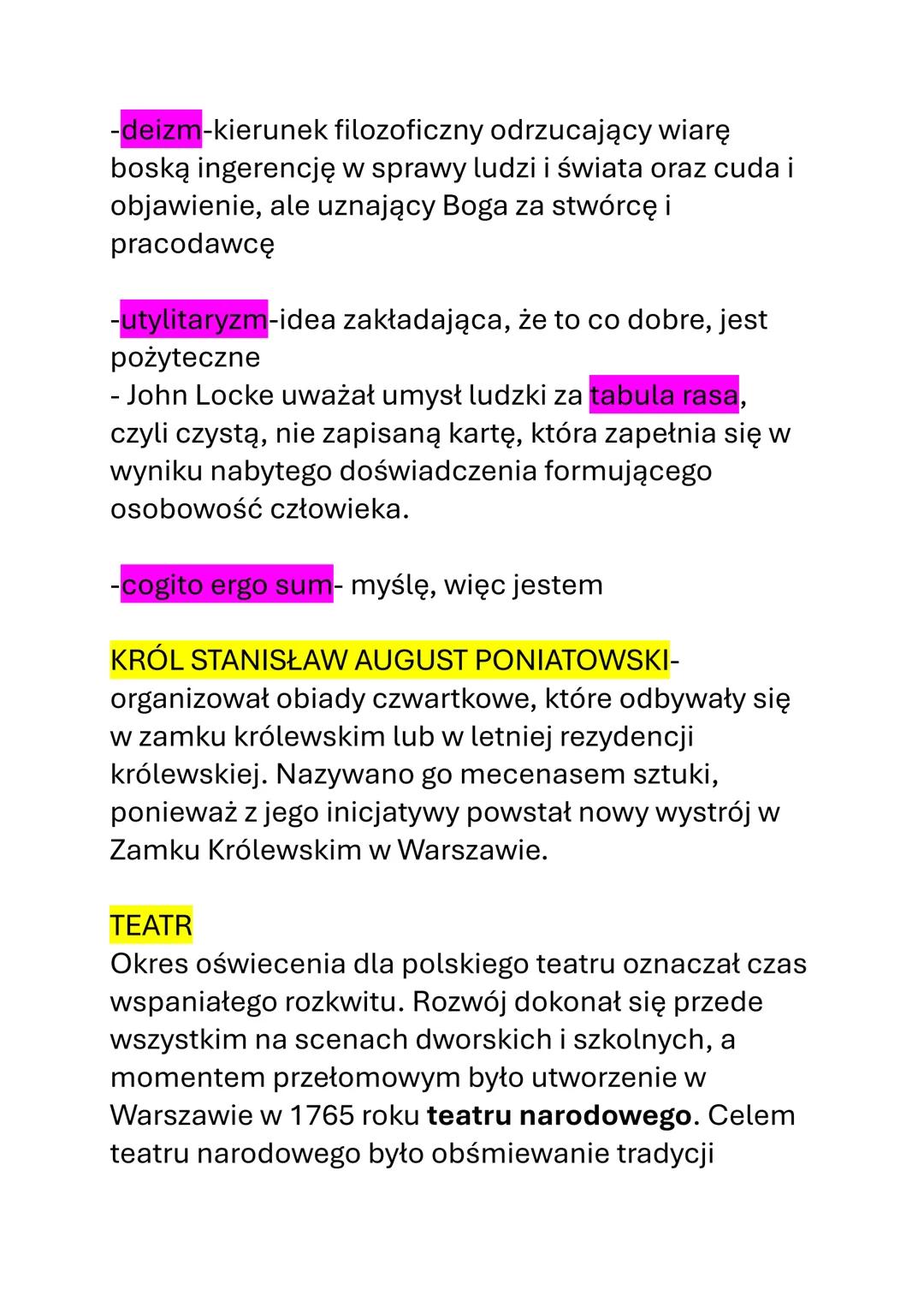 # OŚWIECENIE (XVII- XVIII w.)
Łacińskie określenie lumen naturale, tradycyjnie
pojmowane jako rozum, na język polski tłumaczy się
jako świa