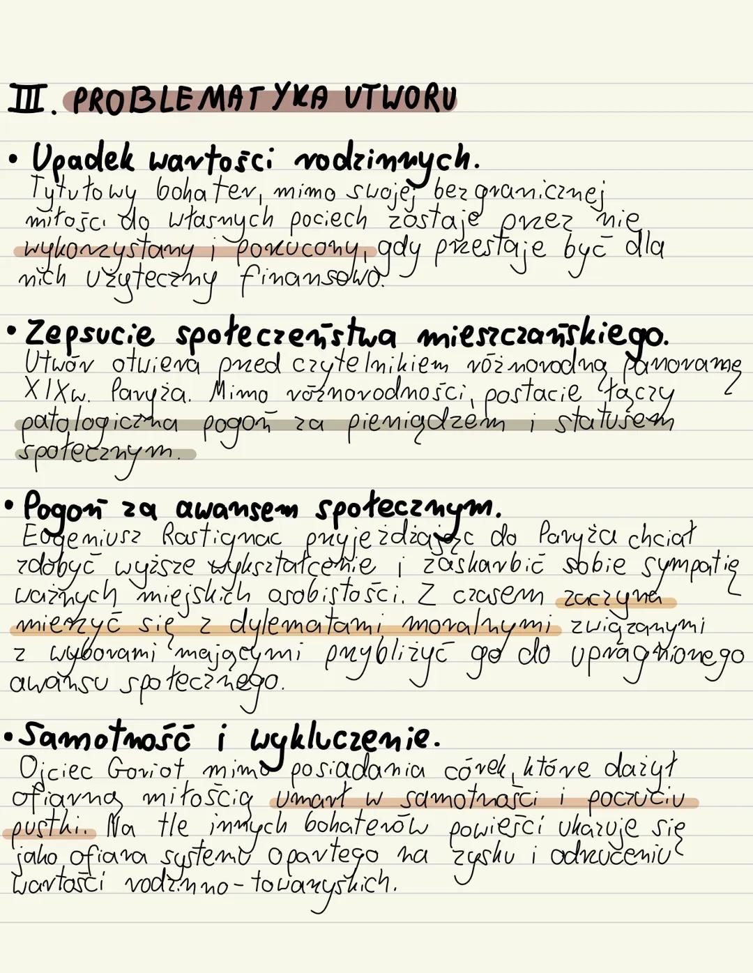 Ojciec
"Goviot Honoré de Balzac
I. CHARAKTERYSTYKA POSTACI
·JEAN-JOACHIM GORIOT
Bogaty producent makaromu. Wzbogacił się skupując
majątki po