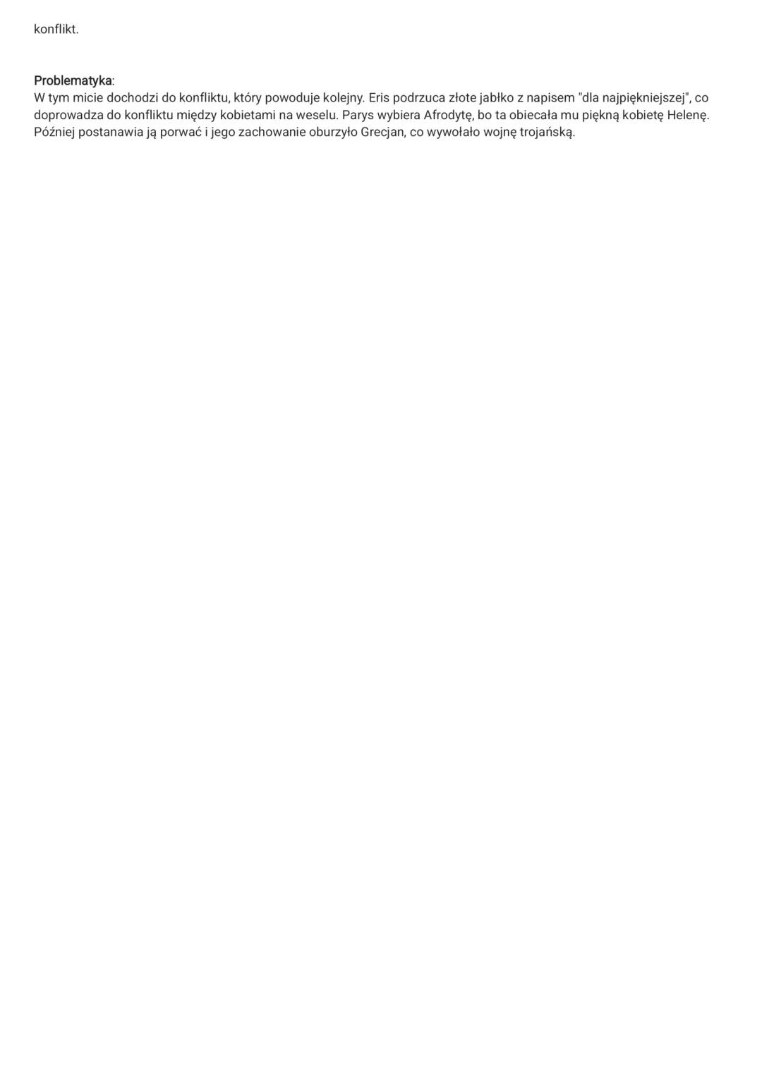 Streszczenie:
Bogowie Zeus i Posejdon są zakochani w Tetydzie, ale Temida ostrzegła ich, że jej syn będzie potężniejszy od ojca, dlatego
pos