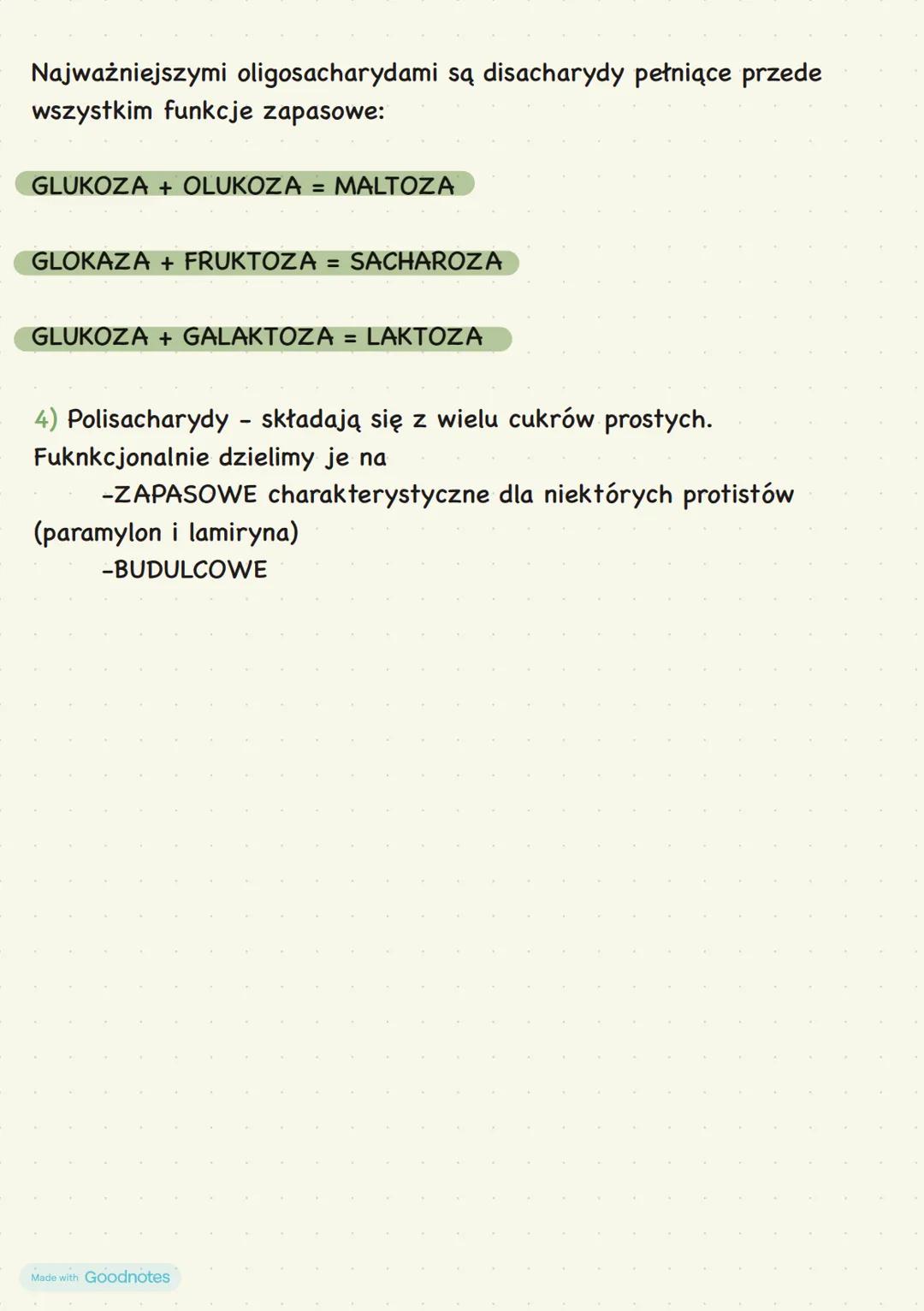 # Budowa i funkcje
sacharydów
Sacharydy, czyli cukry składające się z węgla, wodoru i tlenu, nieliczne także z azotu.
1) Podział sacharydó