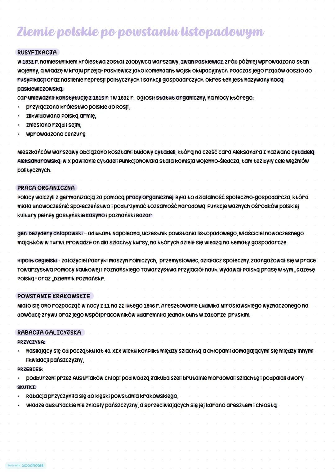 # Ziemie polskie po powstaniu listopadowym
RUSYFIKACJA
W 1832 r. namiestnikiem królestwa został zdobywca warszawy, Iwan paskiewicz. zrób p