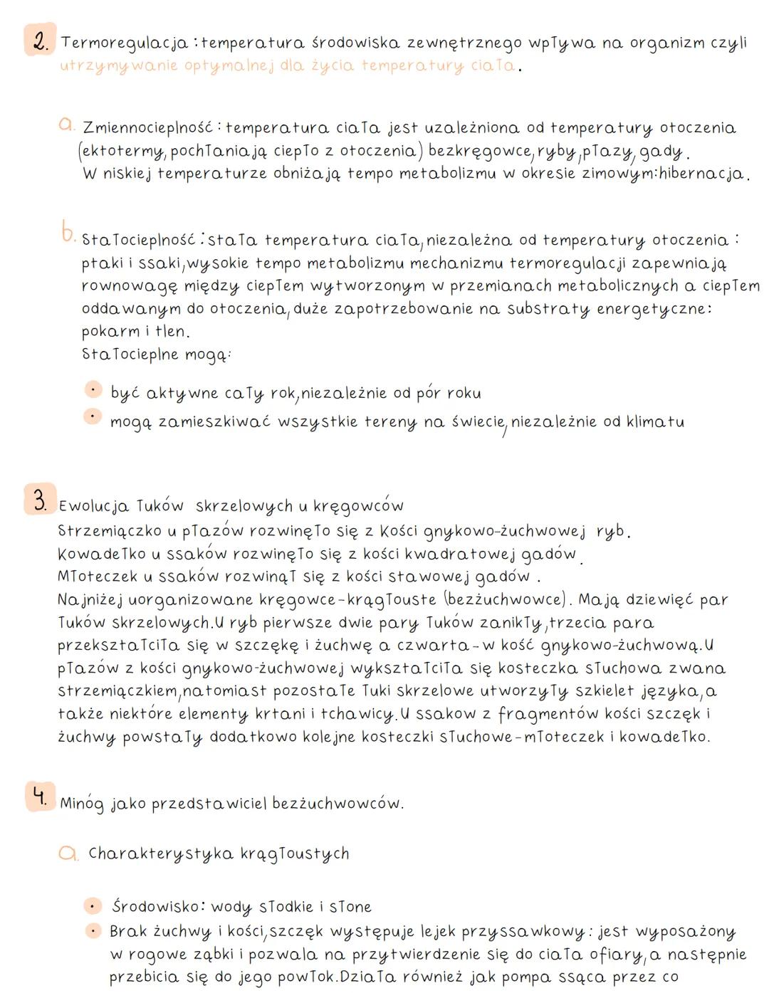 # Cechy
# Charakterystyczne
# kręgowców
1. Cechy kręgowców:
* Ciało zróżnicowane na głowę, tułów i ogon (u niektórych szyja).
* Cewk