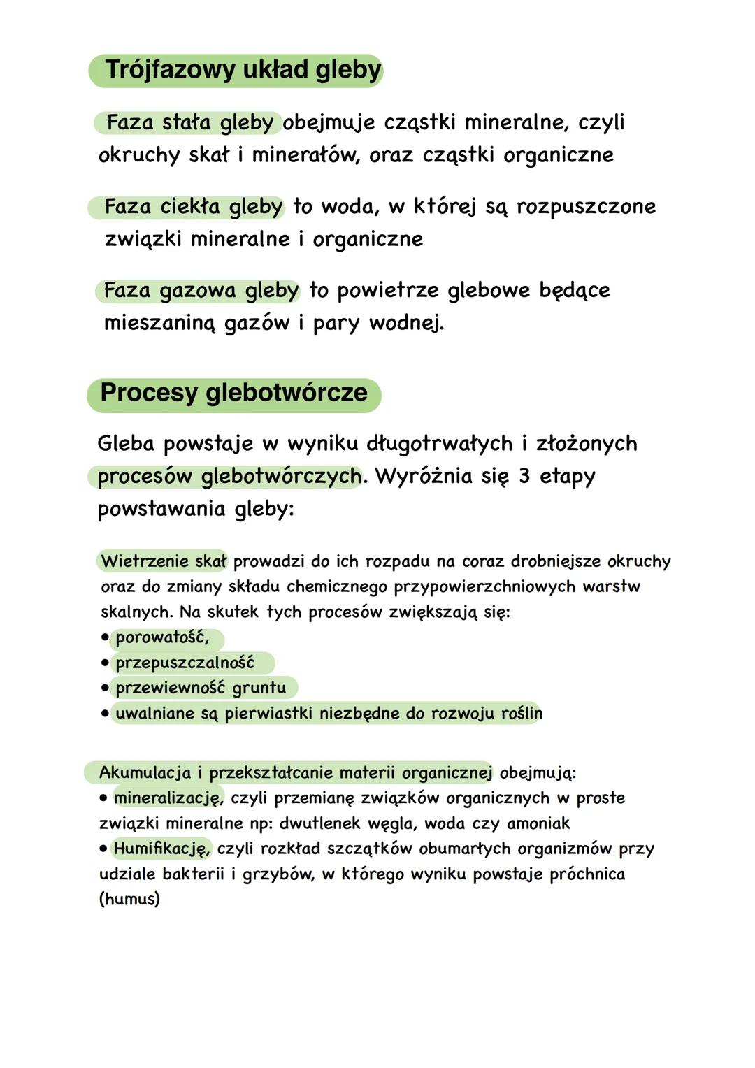 Powstawanie gleb
Gleba jest to przypowierzchniowa warstwa litosfery w
której korzenią się rośliny
Profil glebowy
1 ściółka
To płytka wartswa