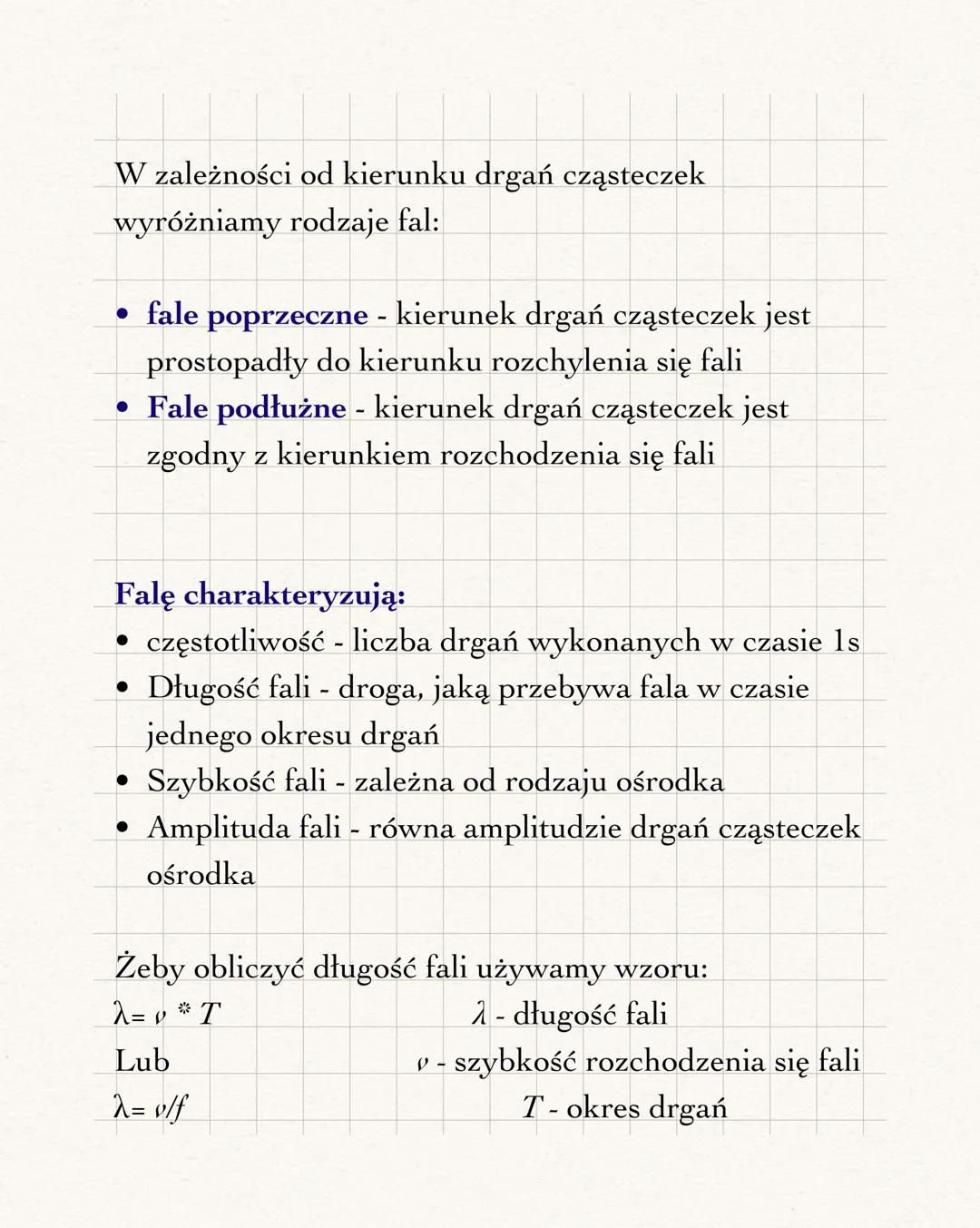 Drgania i fale sprężyste
Dział 8 podręcznik WSiP
• Amplituda - największe wychylenie ciała z położenia
równowagi (oznaczamy literką A)
• Okr