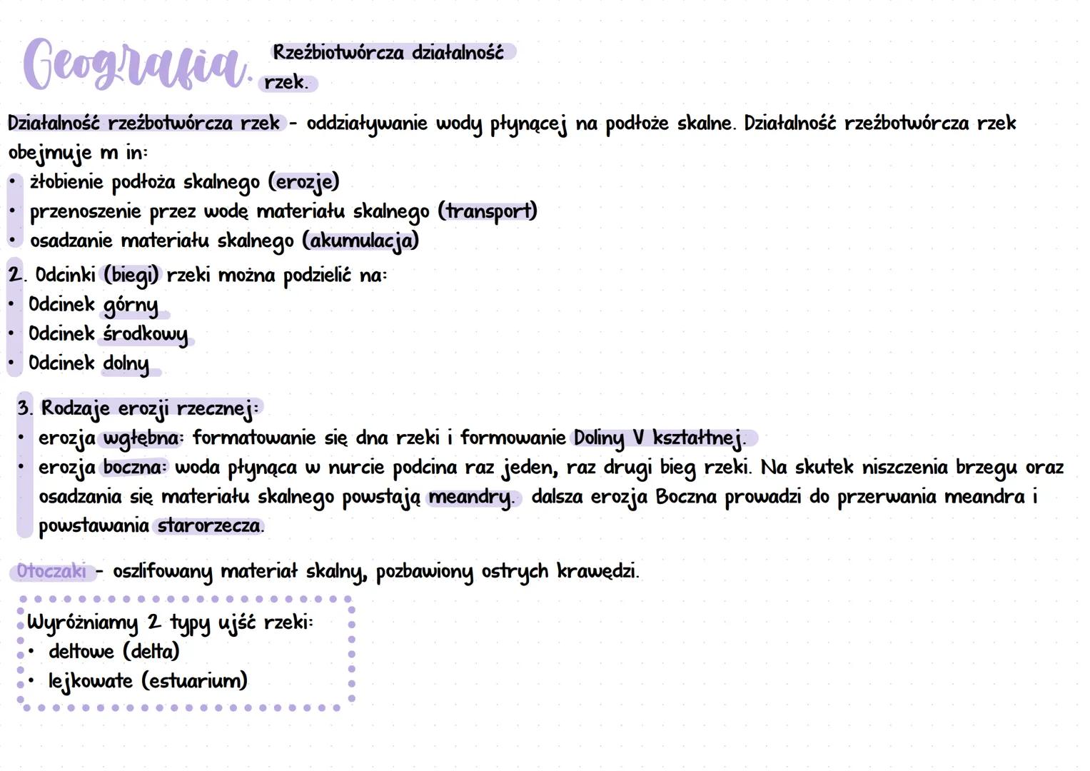 Geografia
.
Procesy zewnętrzne
Ziemi
Wietrzenie - niszczenie skał z powodu różnych czynników, takich jak:
organizmy
temperatura powietrza
w