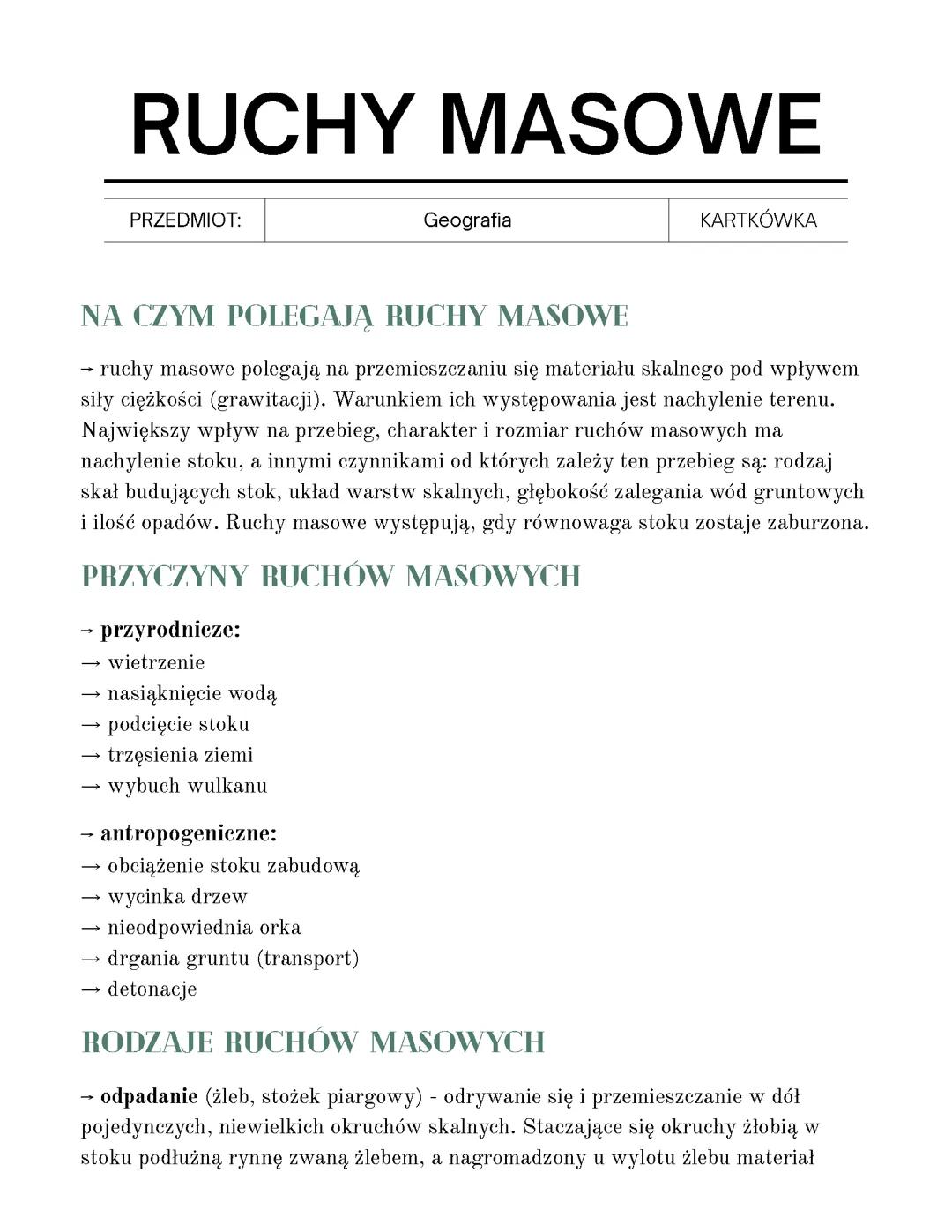 Ruchy masowe - rozszerzenie