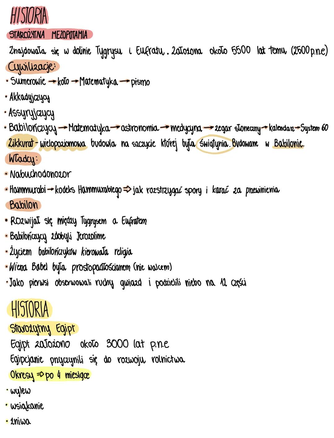 Starożytna Mezopotamia , Egipt , Fenicja , Izrael , Chiny