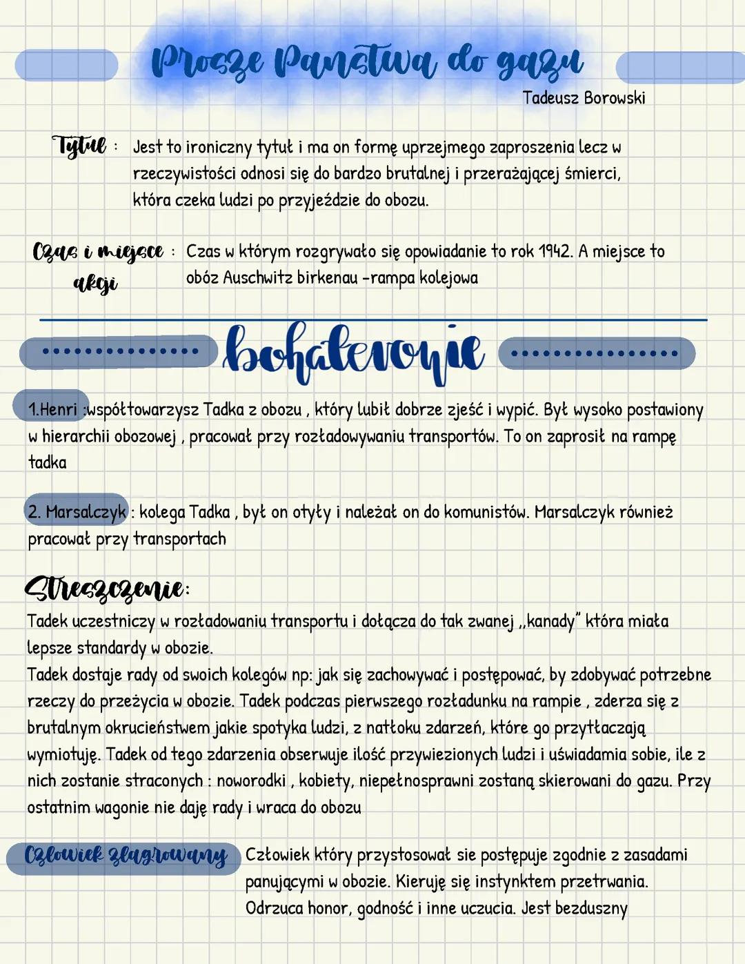 Proszę Państwa do gazu - Tadeusz Borowski