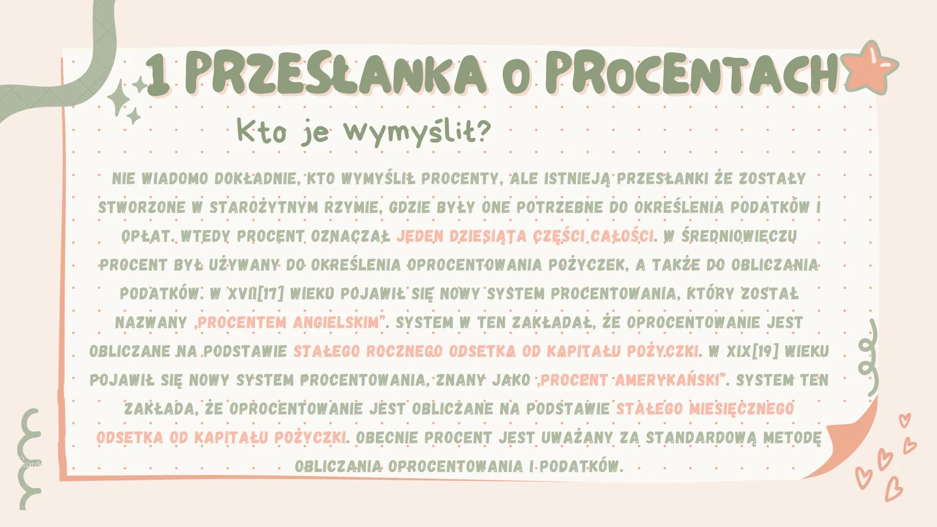 Procenty
m
Canva
CA DO CZEGO NAM POTRZEBNE PROCENTY?
Z procentami spotykamy się codziennie. Przy ich pomocy można
wyliczyć cenę kurtki, któr