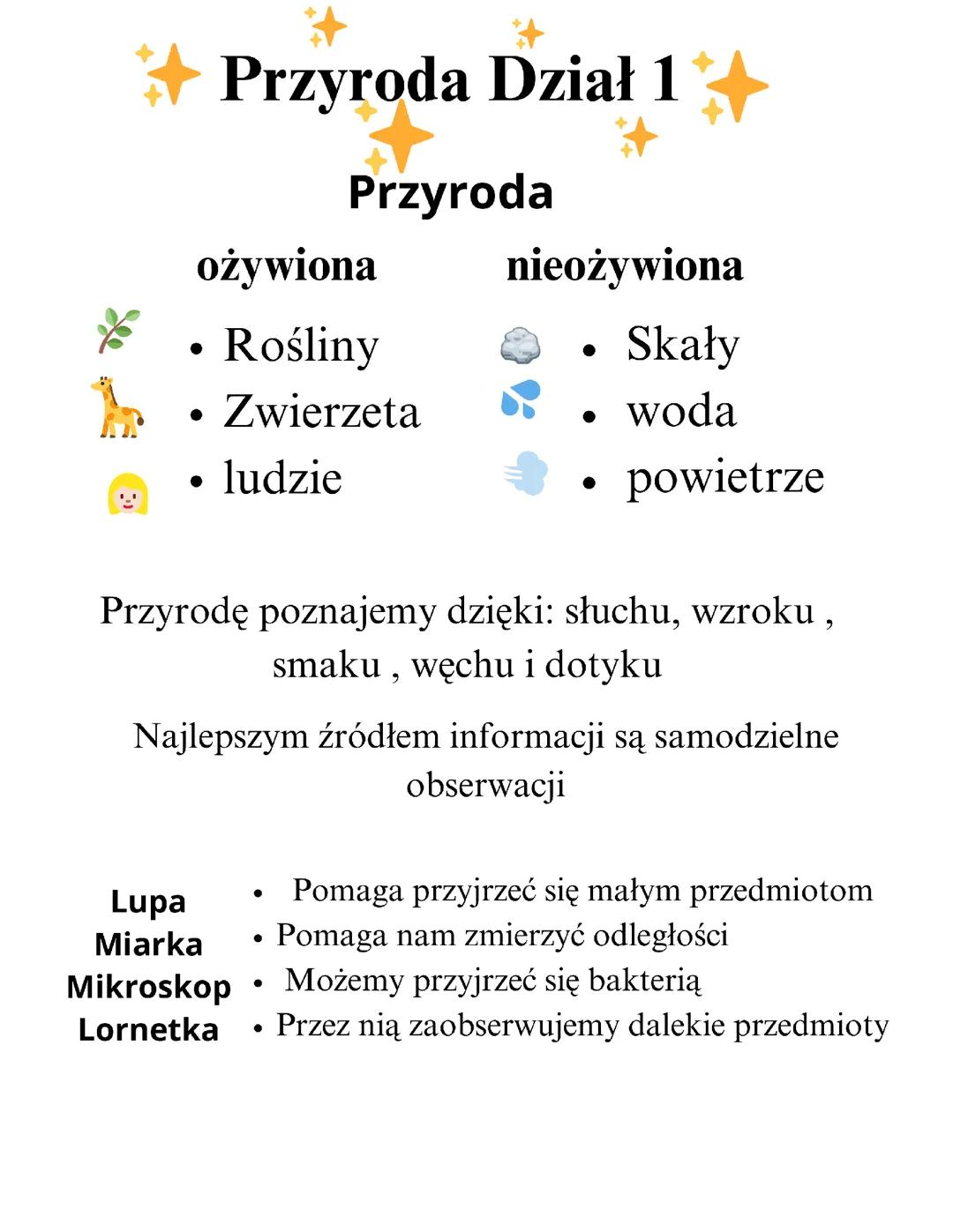 Przyroda dział 1