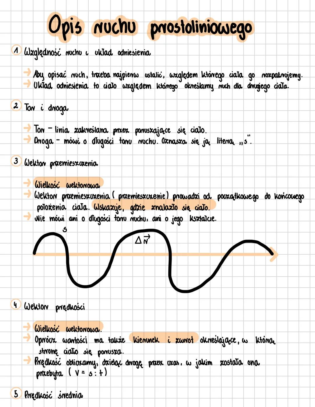 Opis Nuchu prostoliniowego
Λ Względność ruchu układ odniesienia
Aby opisać much, trzeba najpierw ustalic, względem którego ciała go rozpatru