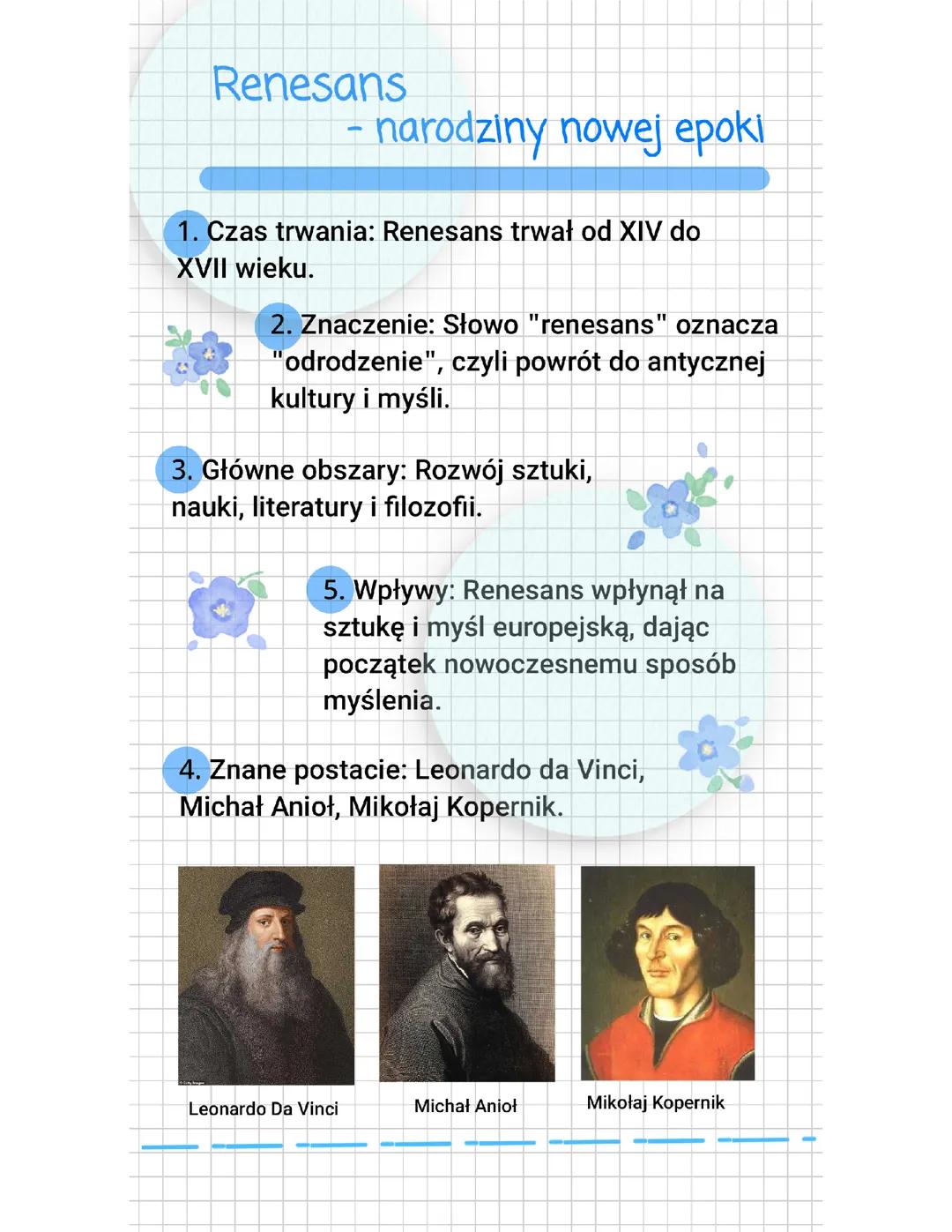 RENESANS ~ Narodziny nowej epoki