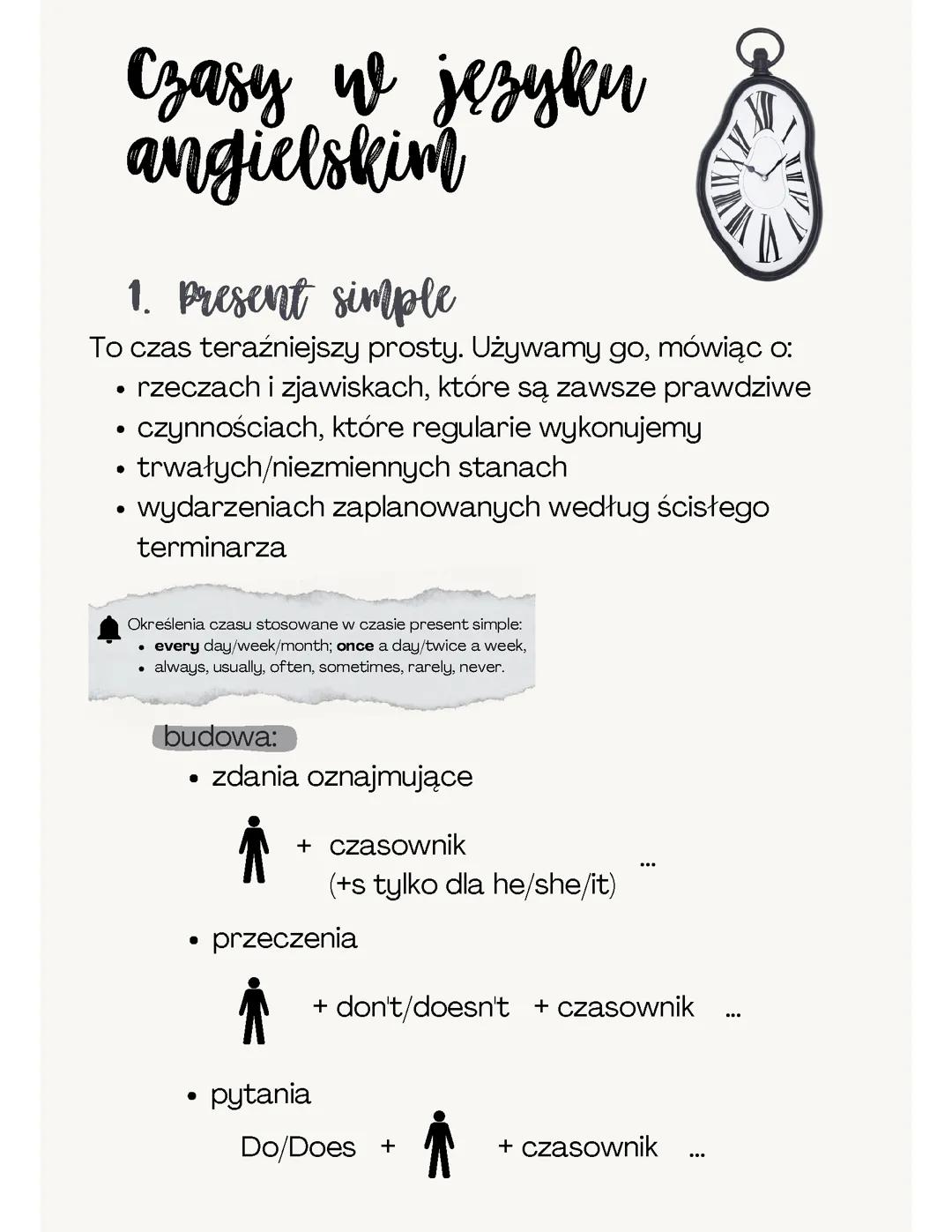 Czasy present simple i present continous