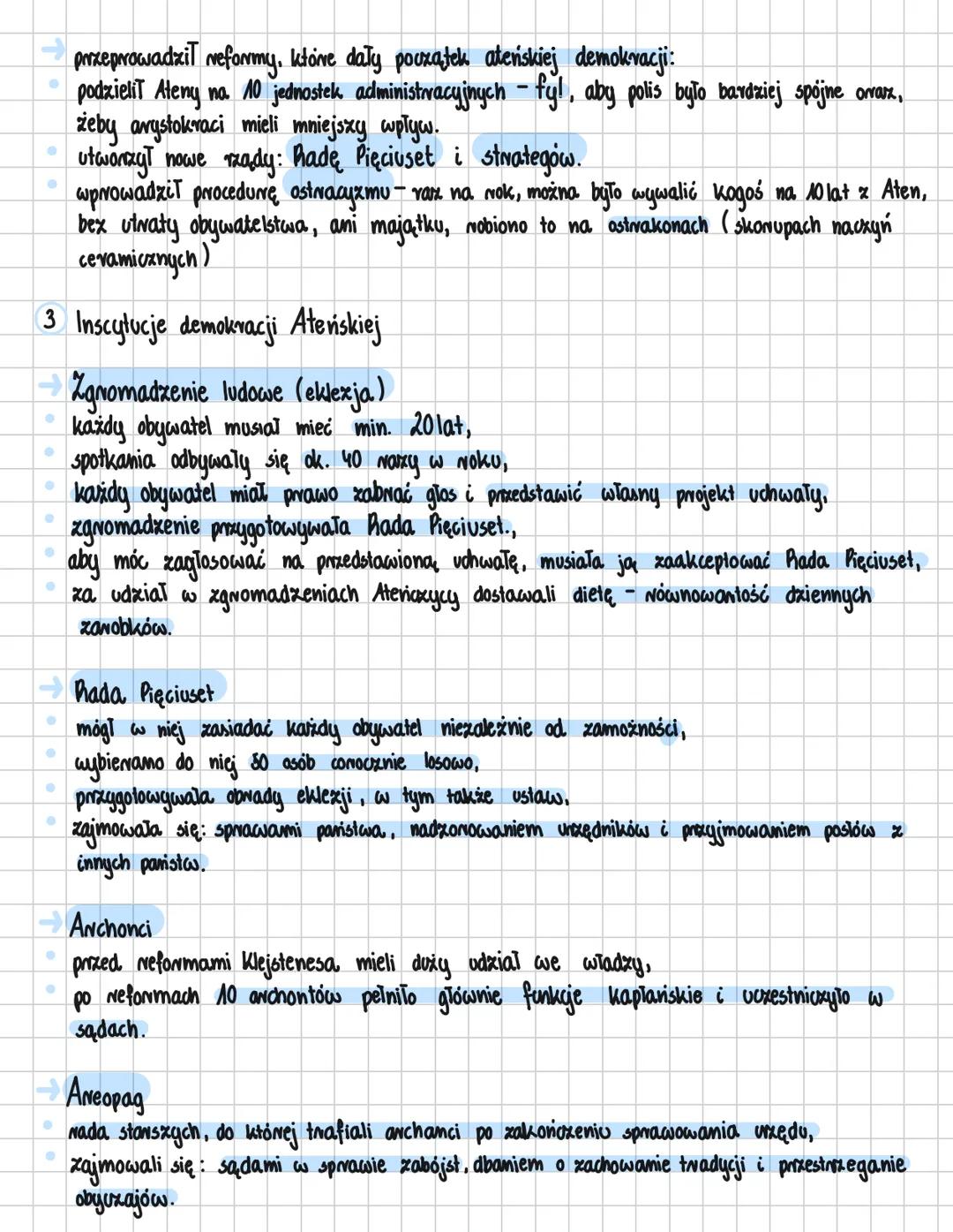 Ateńska Demokracja
5944. p.n.e. reformy Solona
621.
p.n.e.
spisanie praw przez Drakona
561-510 p.n.e.
tywania w Atenach
480. p.n.e. najazd p
