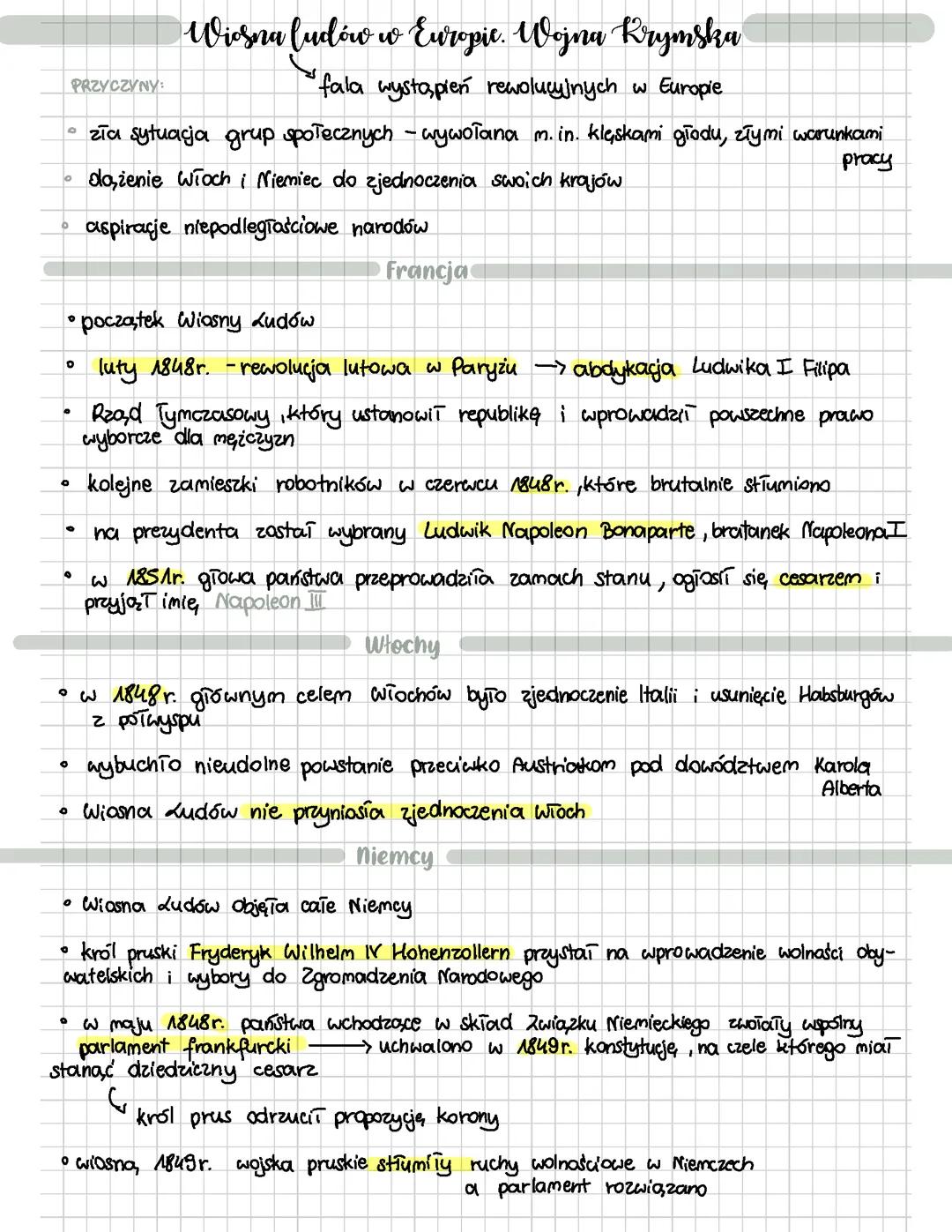 WIOSNA LUDÓW W EUROPIE. WOJNA KRYMSKA