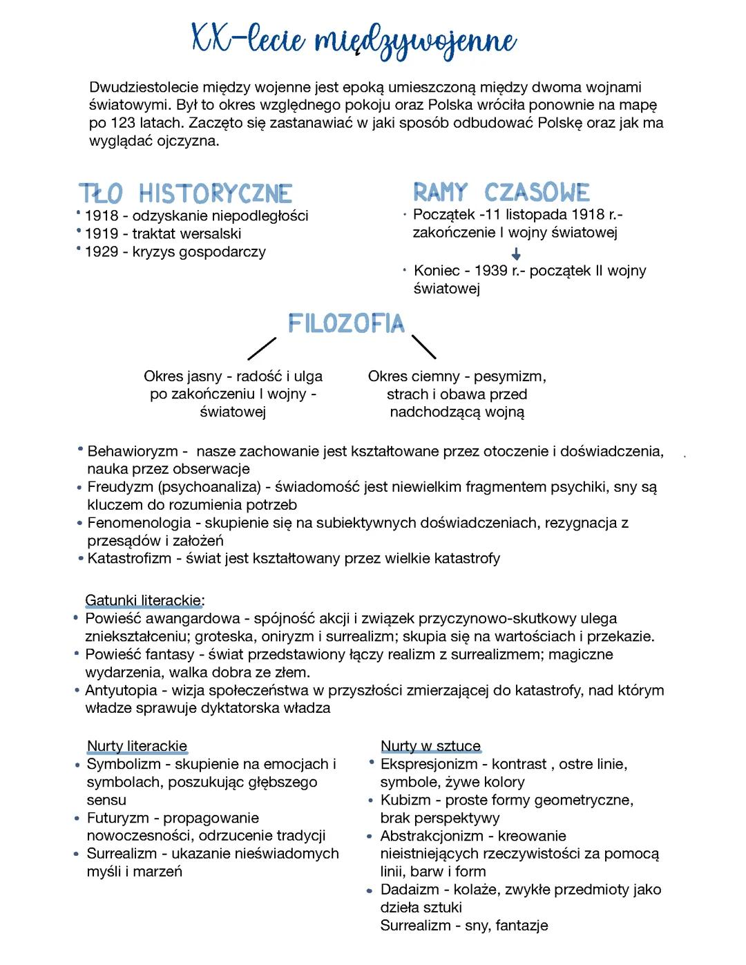 XX lecie międzywojenne