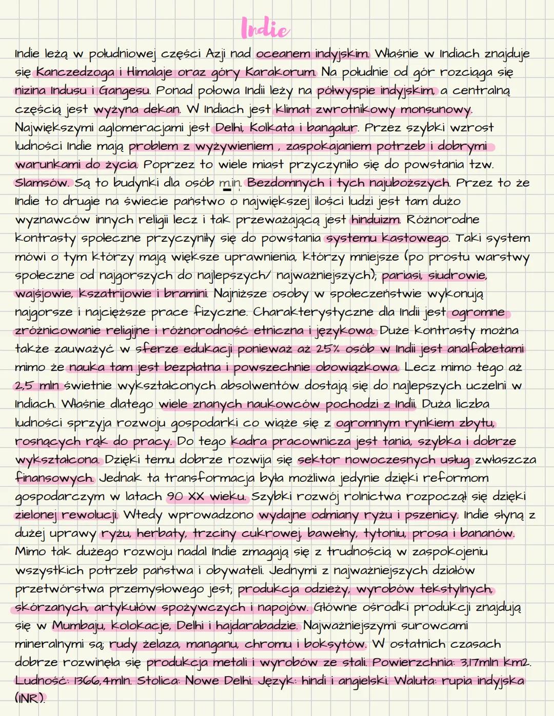 # Indie
Indie leżą w południowej części Azji nad oceanem indyjskim. Właśnie w indiach znajduje
się Kanczedzoga i Himalaje oraz góry Karakor