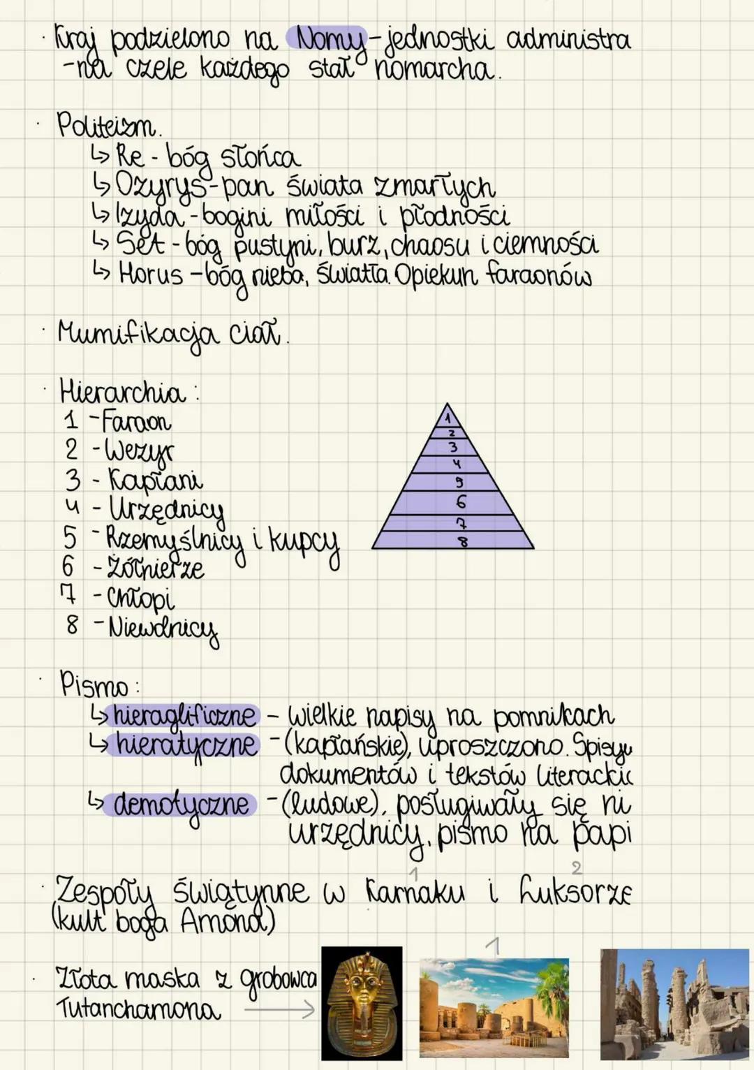 # Starożytny Egipt
12.09
- Lozat nad Nilem.
↳ Egipt Dany-tereny delty Nilu.
↳ Egipt Górny-poludnie pår
państwo do
tzw. katarakty.
Wylew
