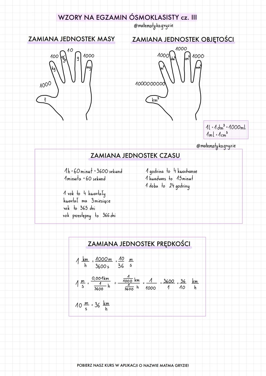WZORY NA EGZAMIN ÓSMOKLASISTY cz. I
@matematyka gryzie
CYFRY RZYMSKIE
POTĘGI
0
1-1
IX-9
5°=1
пр.
V-5
XL-40
a = a
-1 1
np. 51-5
a*b*·(a.b)*
п