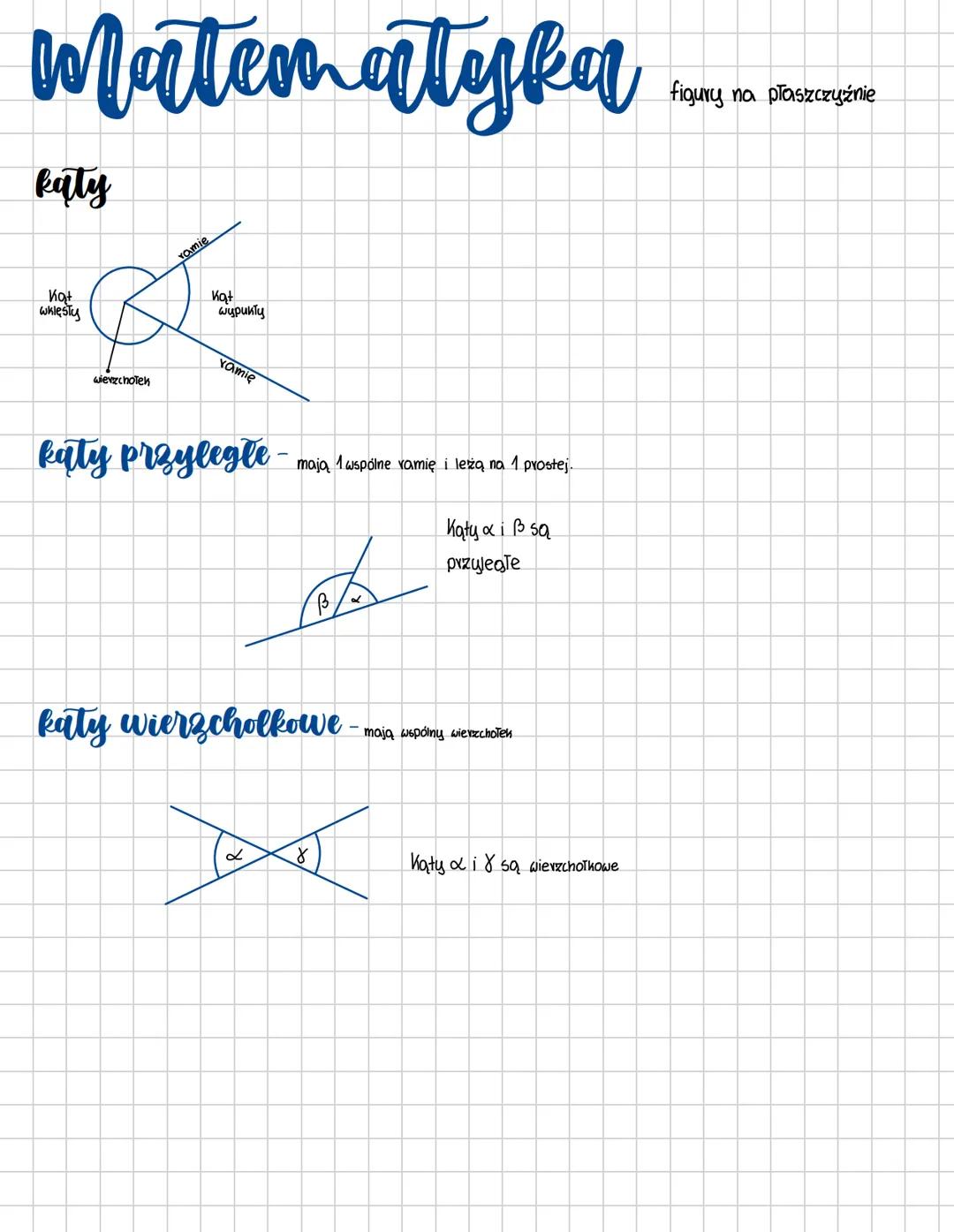 # Matematyker
figury na płaszczyźnie
# katy
ramie
Kat
whlęsty
Kat
Шурикту
wierzchołek
xamię
# katy przyległe -
mają 1 wspólne ramię