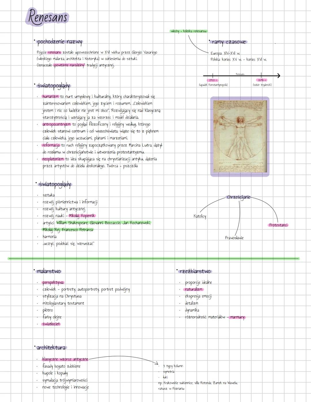 Renesans
•pochodzenie nazwy
Pojęcie renesans zostalo upowszechnione w XVI wieku przez Giorgio Vasariego
(włoskiego malarza, architekta i his