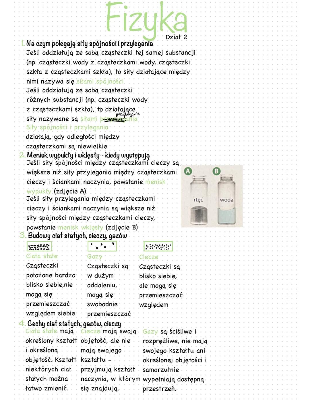 Fizyka klasa 7 dział II