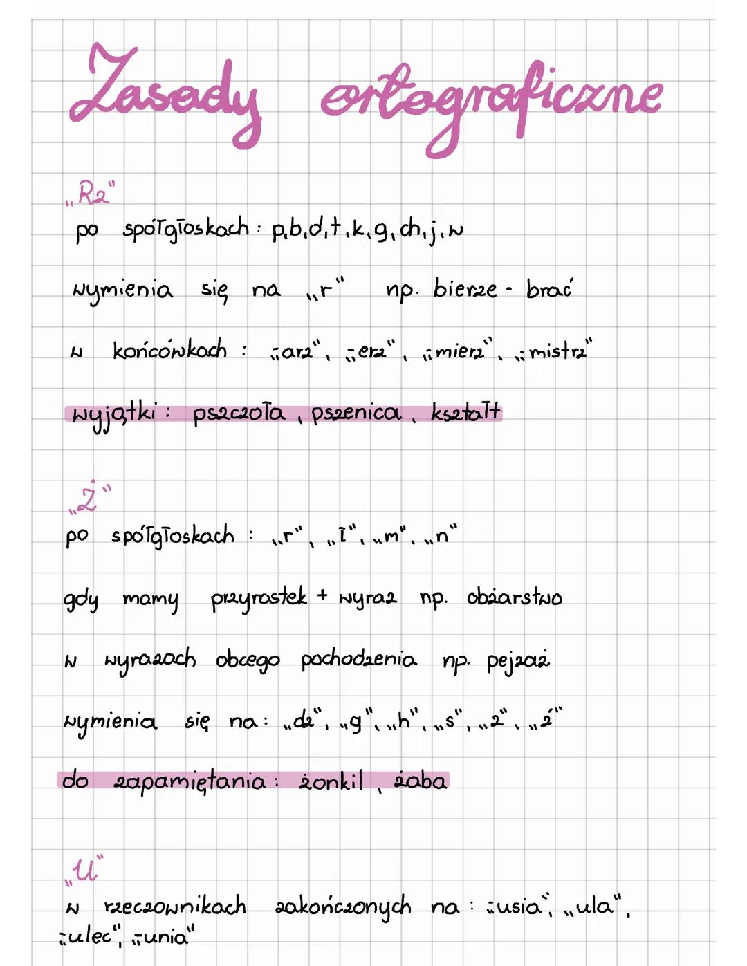 Zasady ortograficzne