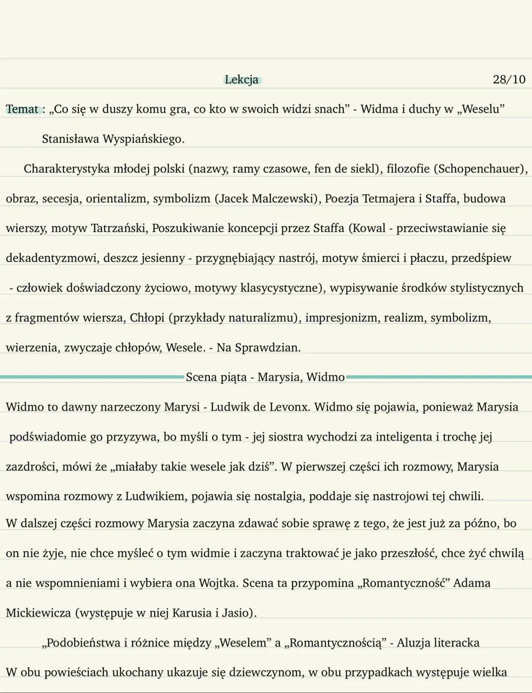 Lekcja
18/10
21/10
Temat: Wprowadzenie do analizy „Wesela" Stanisława Wyspiańskiego.
Stanisław Wyspiański
Stanisław Wyspiański - artysta