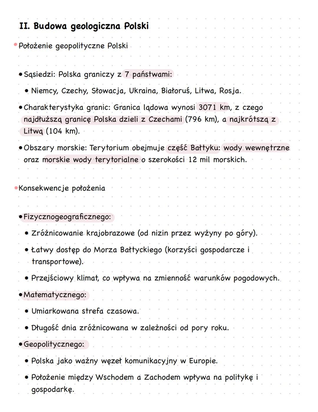# Zróżnicowanie Środowiska przyrodniczego Polski
I. Położenie i obszar Polski. Regiony fizycznogeograficzne
* Położenie fizycznogeografi